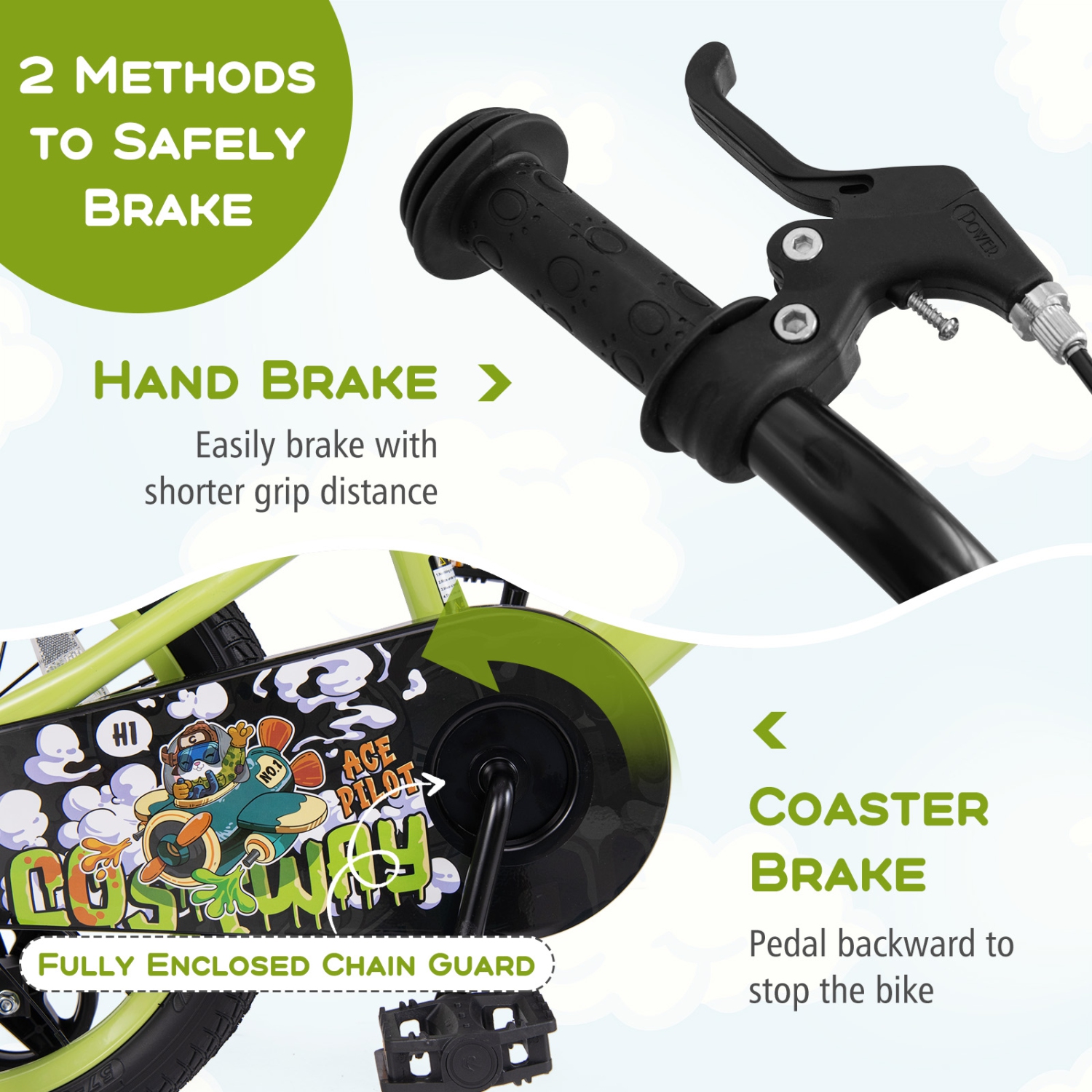 Gymax 16'' Kid's Bike for 4-7 w/ Height-Adjustable Handlebar & Saddle Handbrake