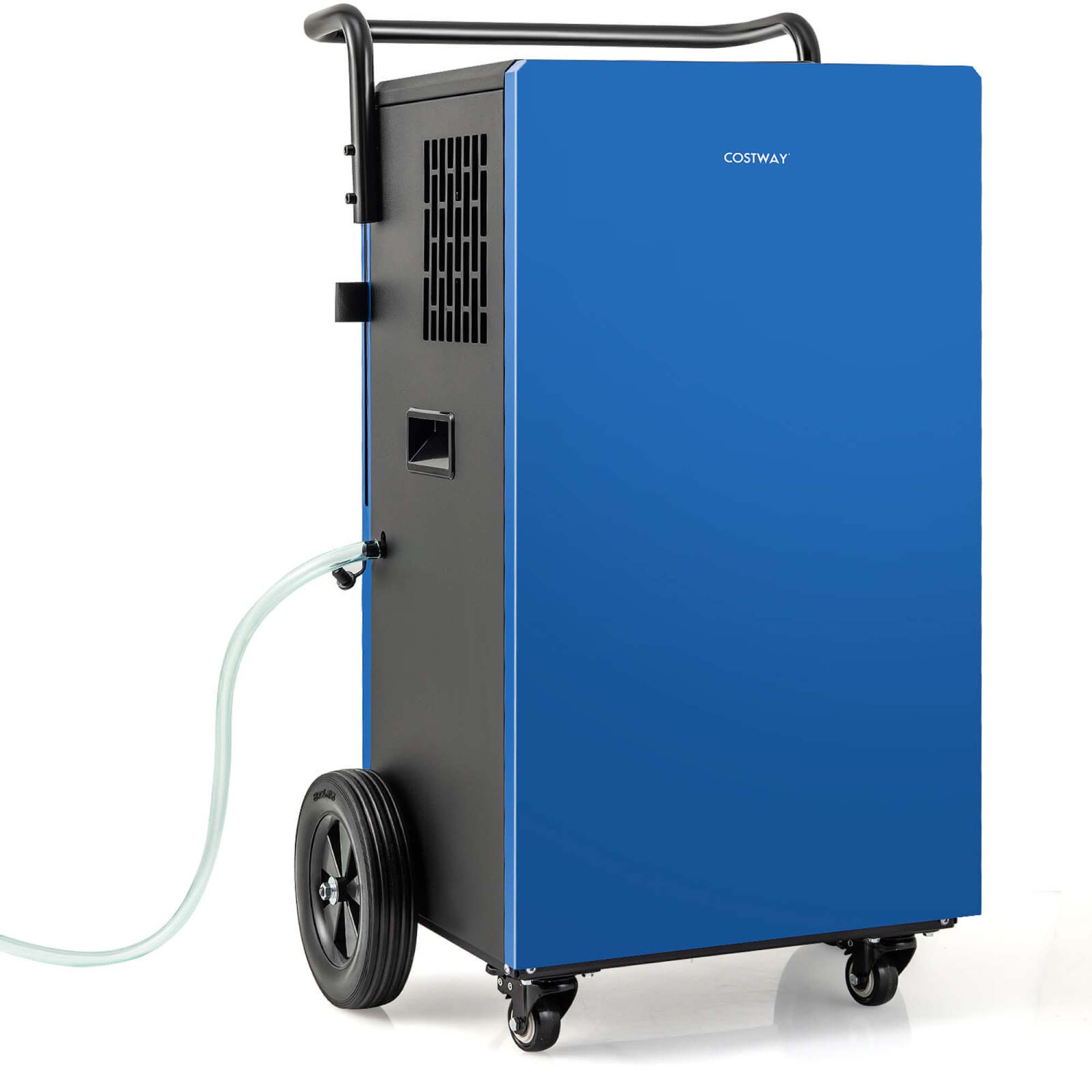 Costway 215 Pints Commercial Dehumidifier with Drain Hose 24H Timer Portable Handle