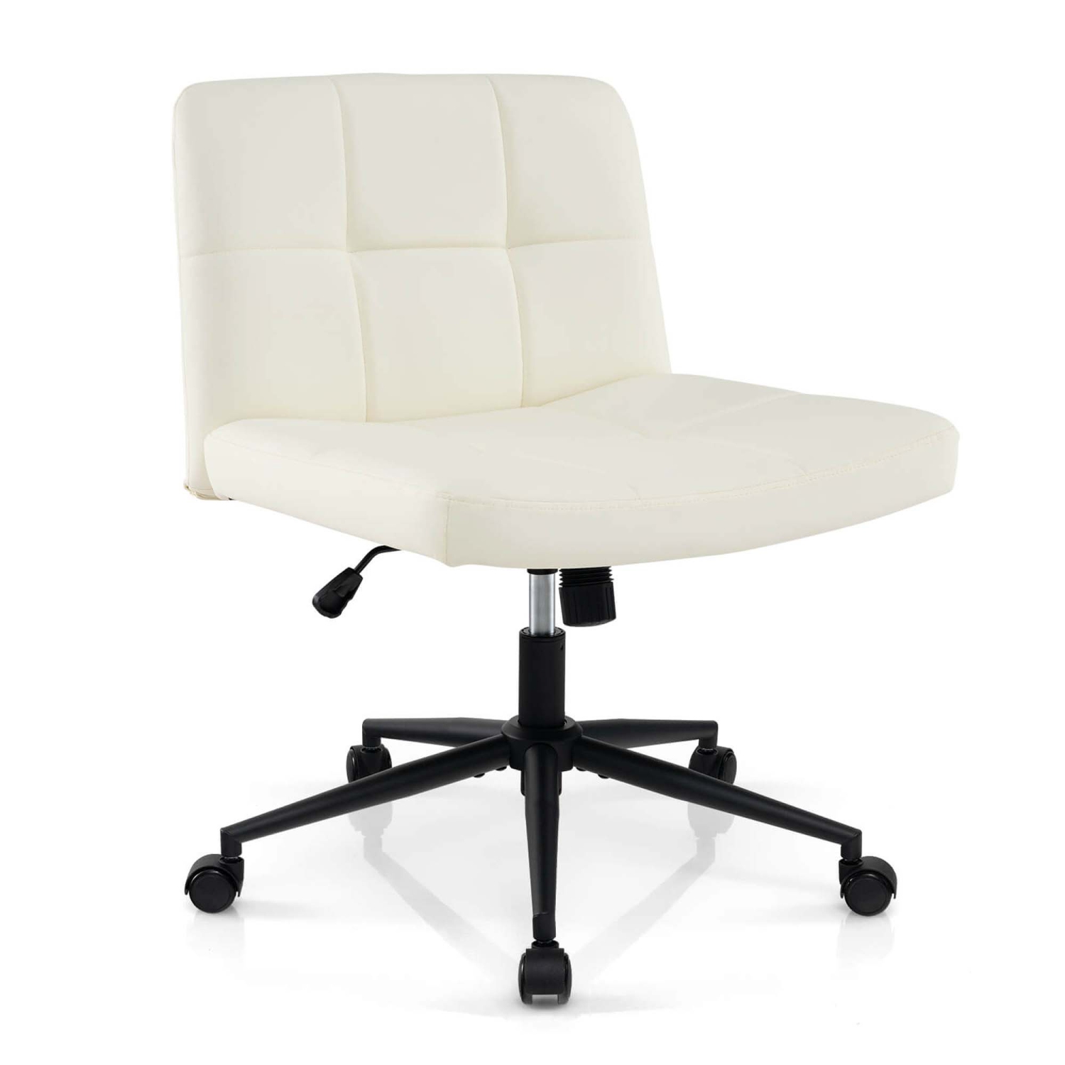 Chaise Criss Cross de Costway avec roues surdimensionnées en forme de U pour le bureau à domicile
