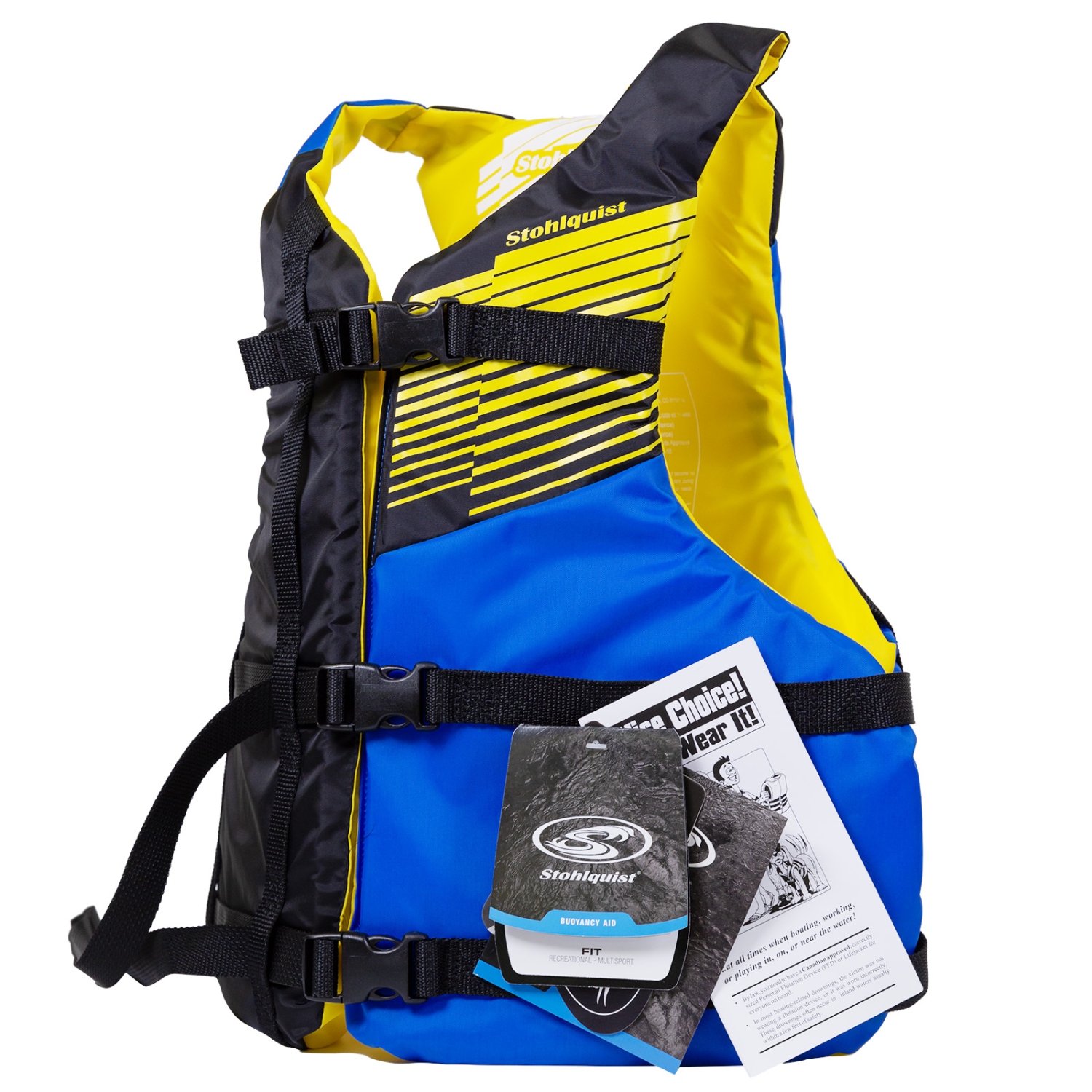 Stohlquist Fit Unisex Adult Life Jacket PFD, Easily Adjustable for Full Mobility Lightweight PVC Free - Universal and Oversize