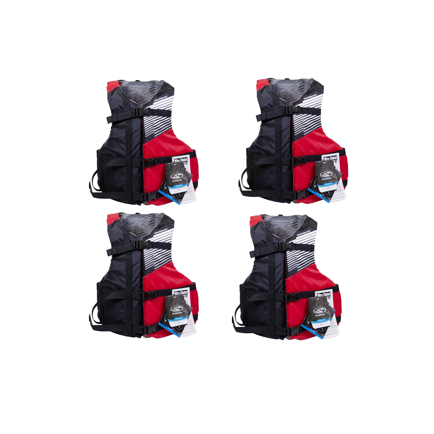 Stohlquist Fit Unisex Adult Life Jacket PFD, Easily Adjustable for Full Mobility Lightweight PVC Free - Universal and Oversize