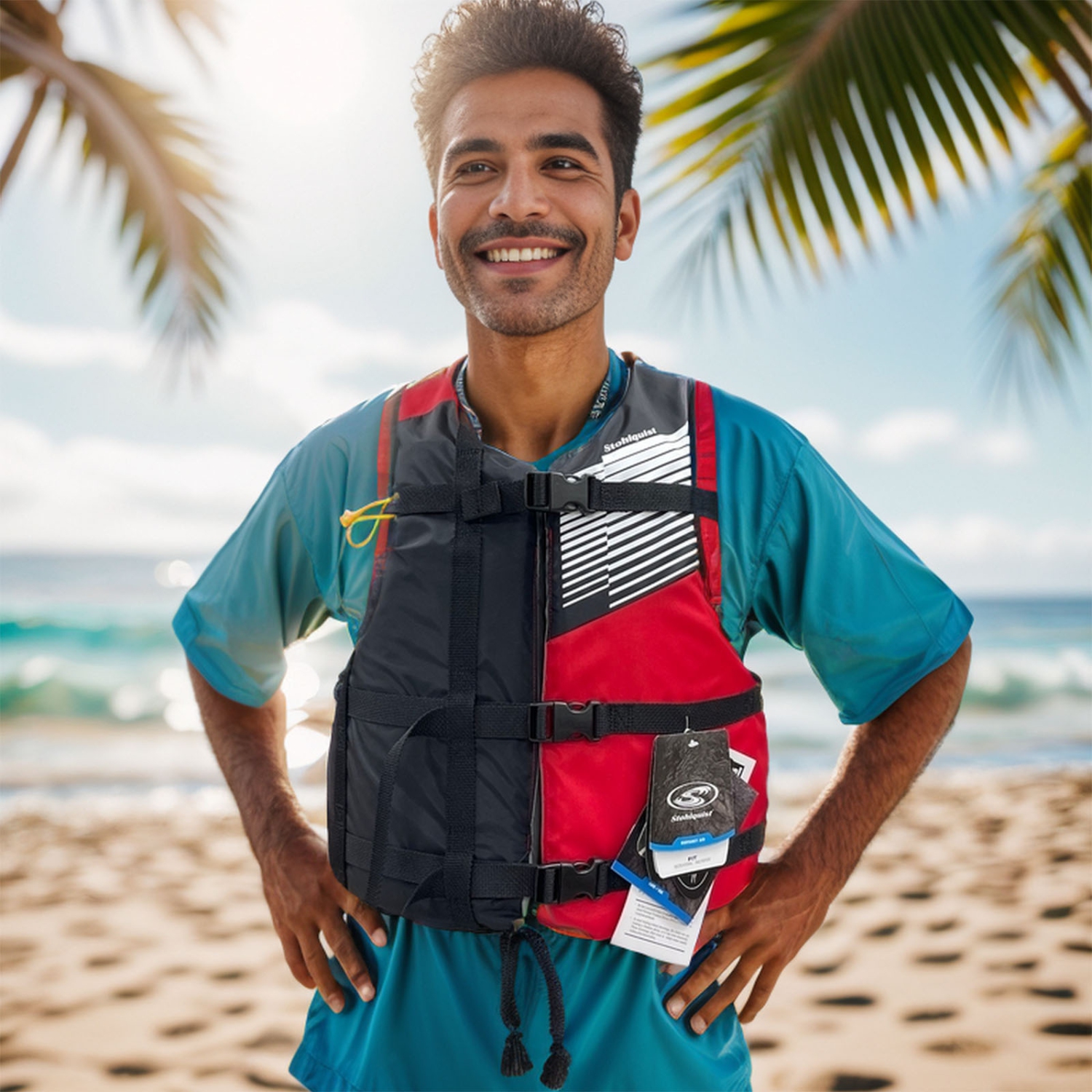 Stohlquist Fit Unisex Adult Life Jacket PFD, Easily Adjustable for Full Mobility Lightweight PVC Free - Universal and Oversize