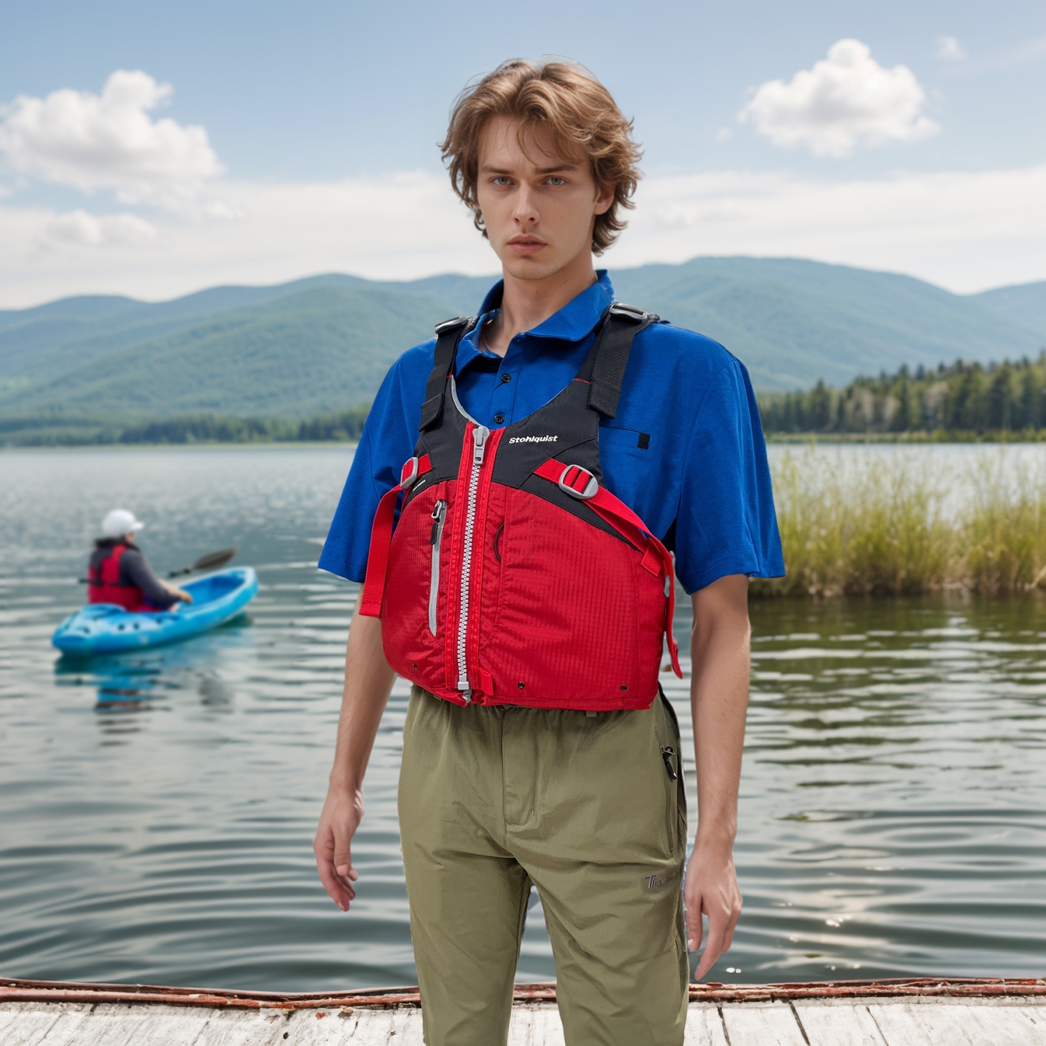 Stohlquist Men's Ebb Life Jacket PFD Transport Canada & USCG Approved Life Vest Paddle Kayak SUP Boating Lifejacket with Comfortable Mesh Shoulders &