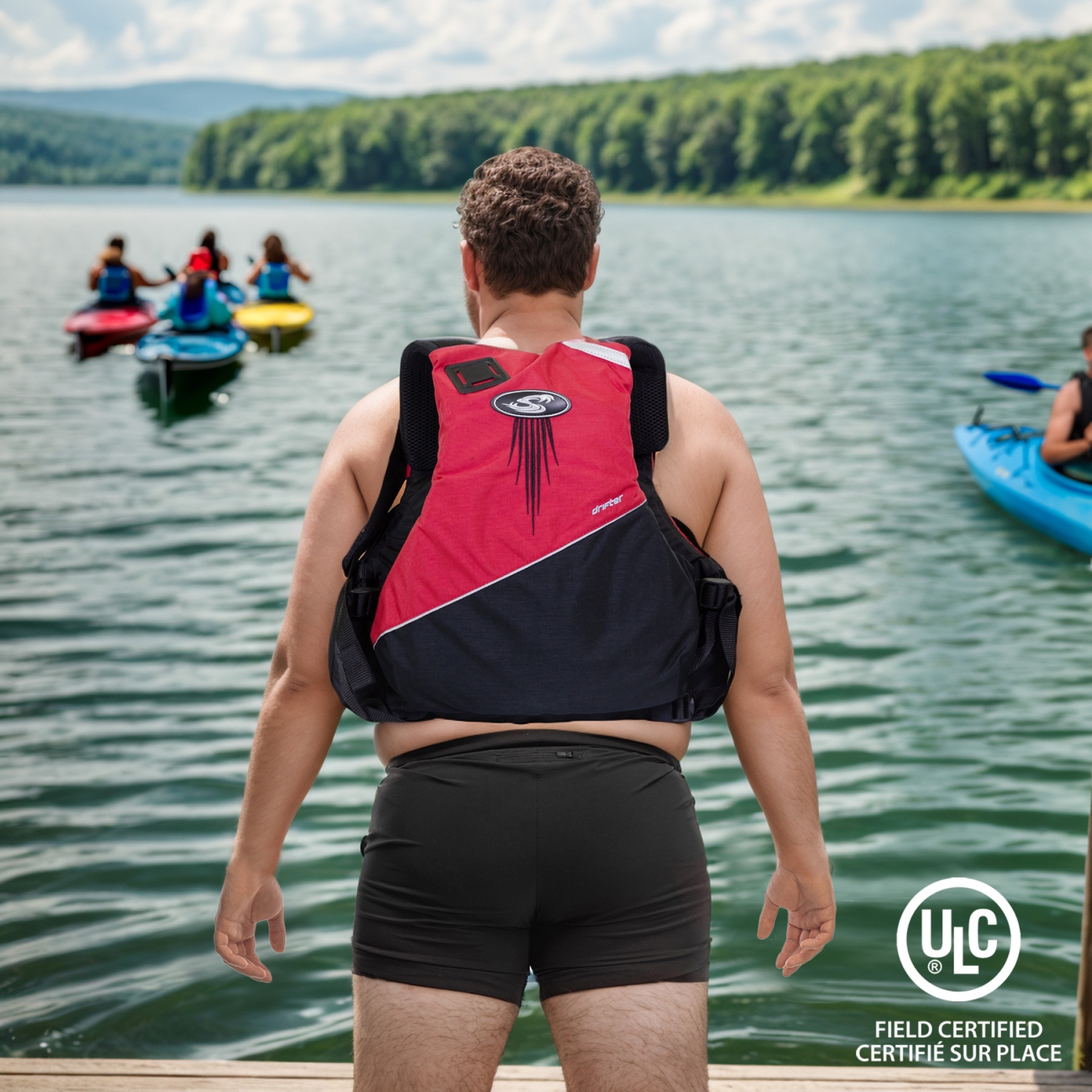 Stohlquist Drifter Life Jacket - USCG and Transport Canada Approved Life Vest with Pockets - Ultra Soft Foam Men's PFD Life Jacket with Cross-Chest