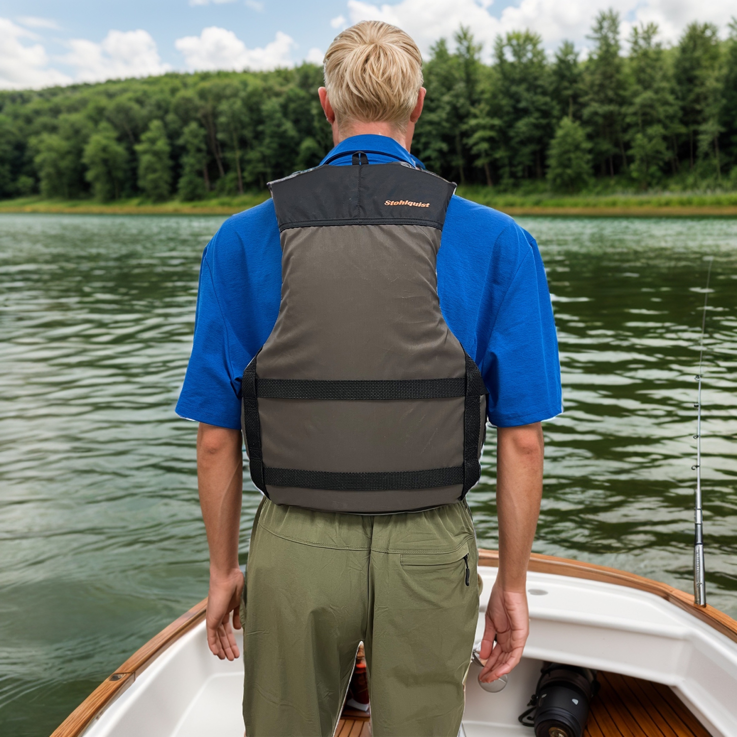 Stohlquist Spinner Fishing Life Jacket - Adjustable Neoprene Fishing Vest - USCG and Transport Canada Approved Fishing Jacket