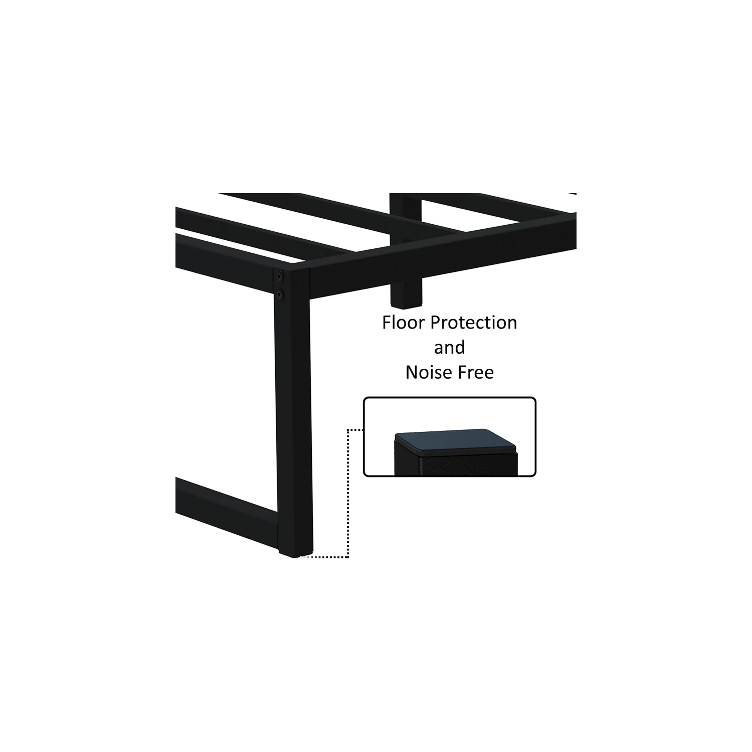 12-Inch Heavy Duty Steel Slat Queen Bed Frame - No Box Spring Needed, Easy Assembly, Black