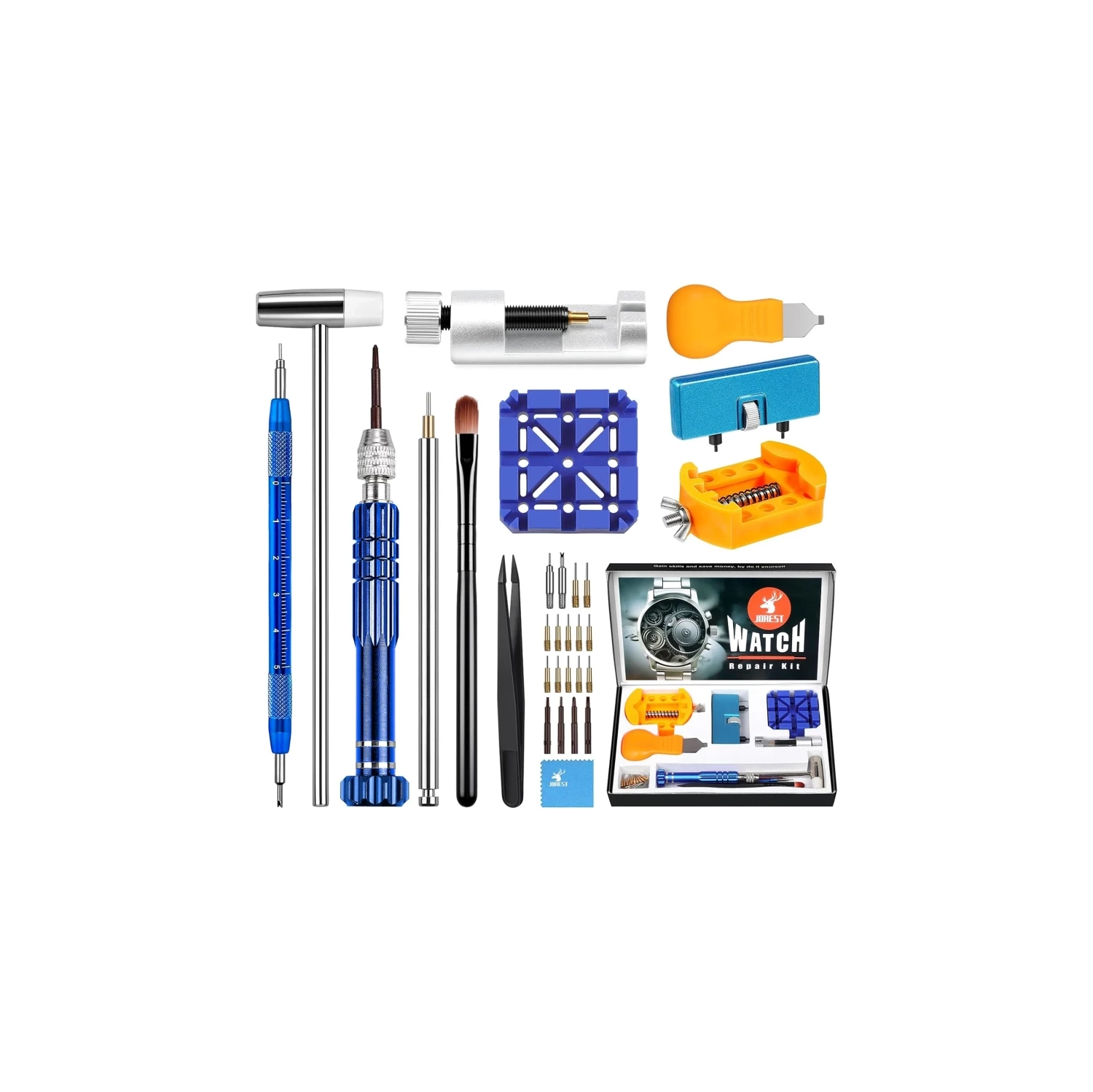 Trousse de réparation de montre – remplacement de la batterie, retrait de la goupille de liaison, réglage de la sangle, ouvre-boîte, outil à barre de