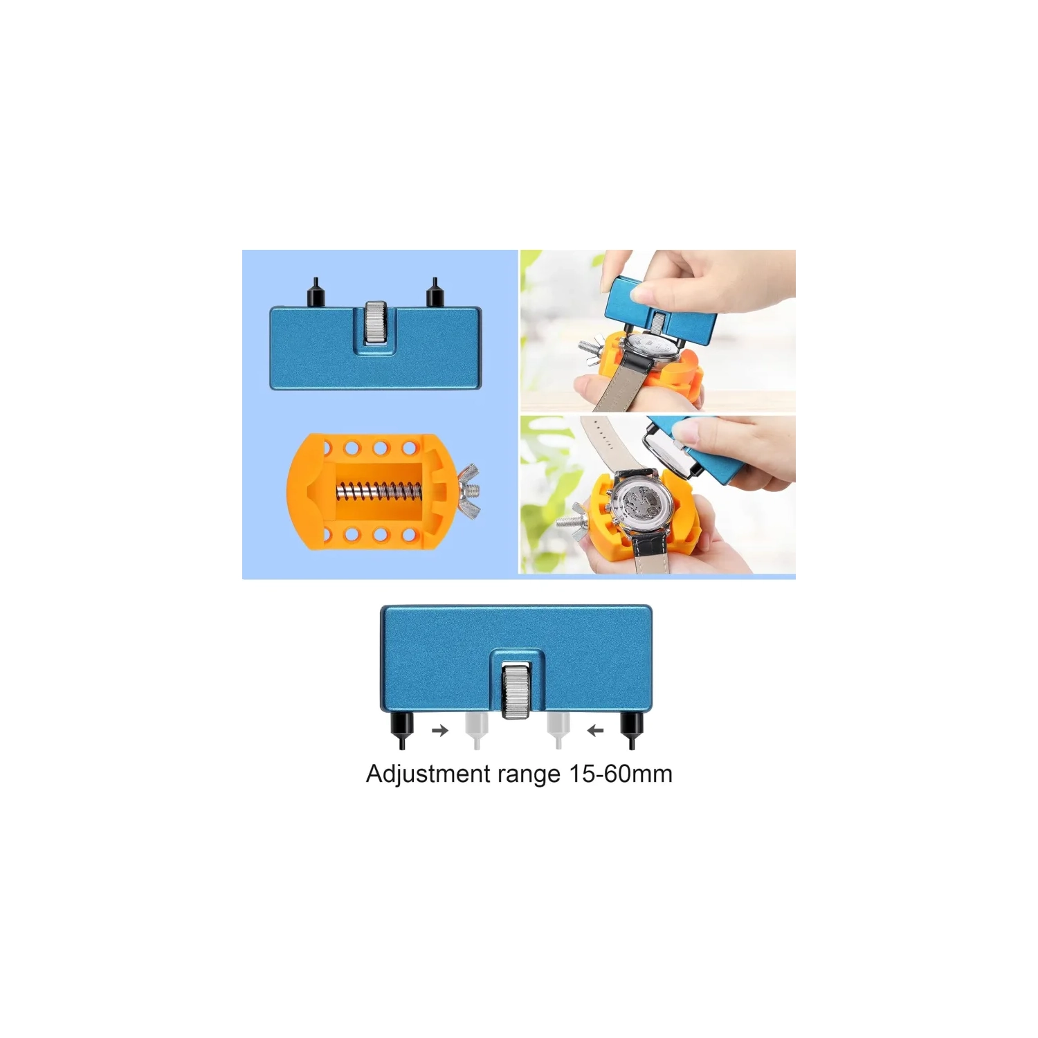 Trousse de réparation de montre – remplacement de la batterie, retrait de la goupille de liaison, réglage de la sangle, ouvre-boîte, outil à barre de