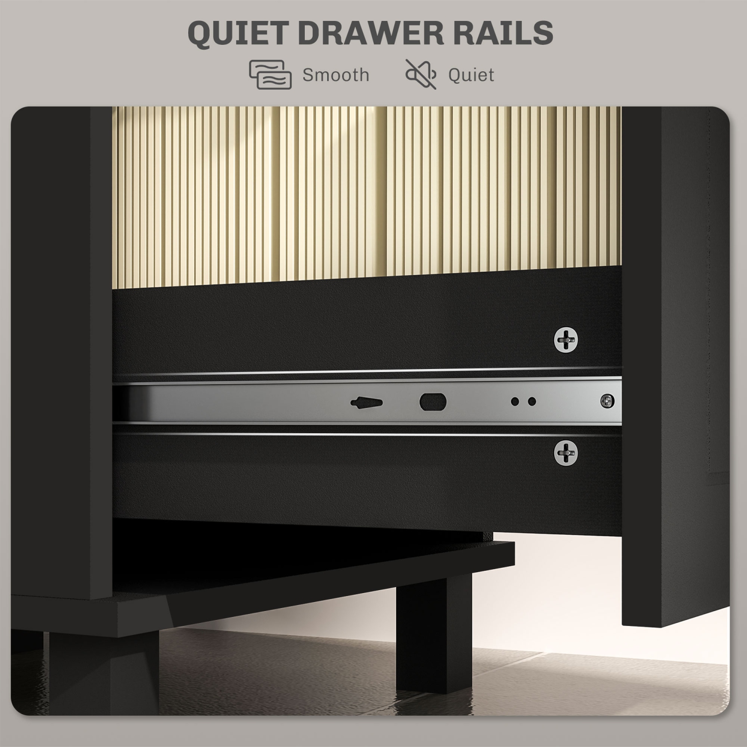 HOMCOM Vertical Filing Cabinet with 4 Drawers, Lockable File Cabinet with Adjustable Hanging Bars for A4 and Letter for Home Office, Black