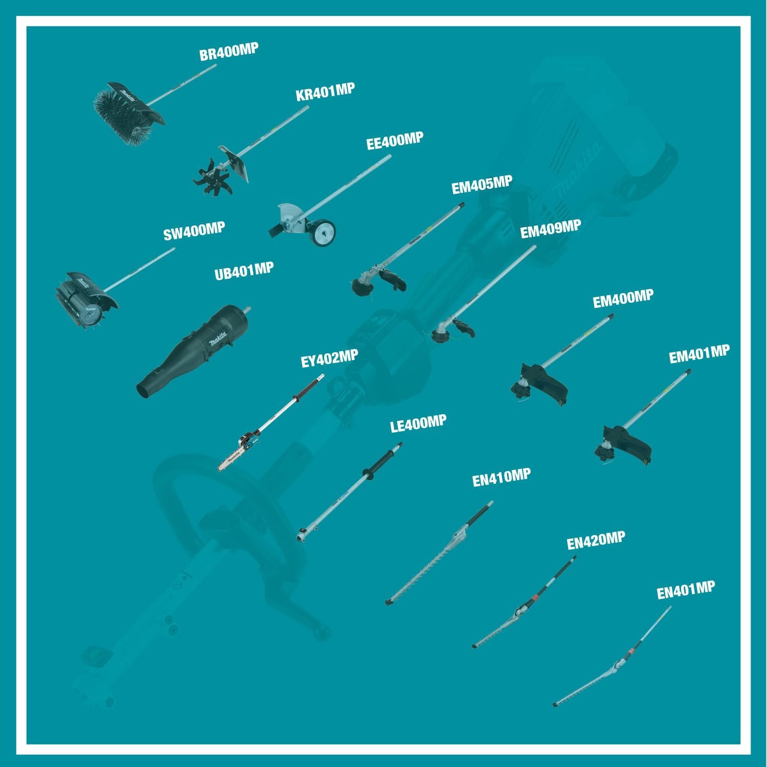 Scie à chaîne à arbre divisé de 10 po pour poteau EY402&nbsp;Mpx de Makita avec longueur globale 45-1/2&nbsp;po