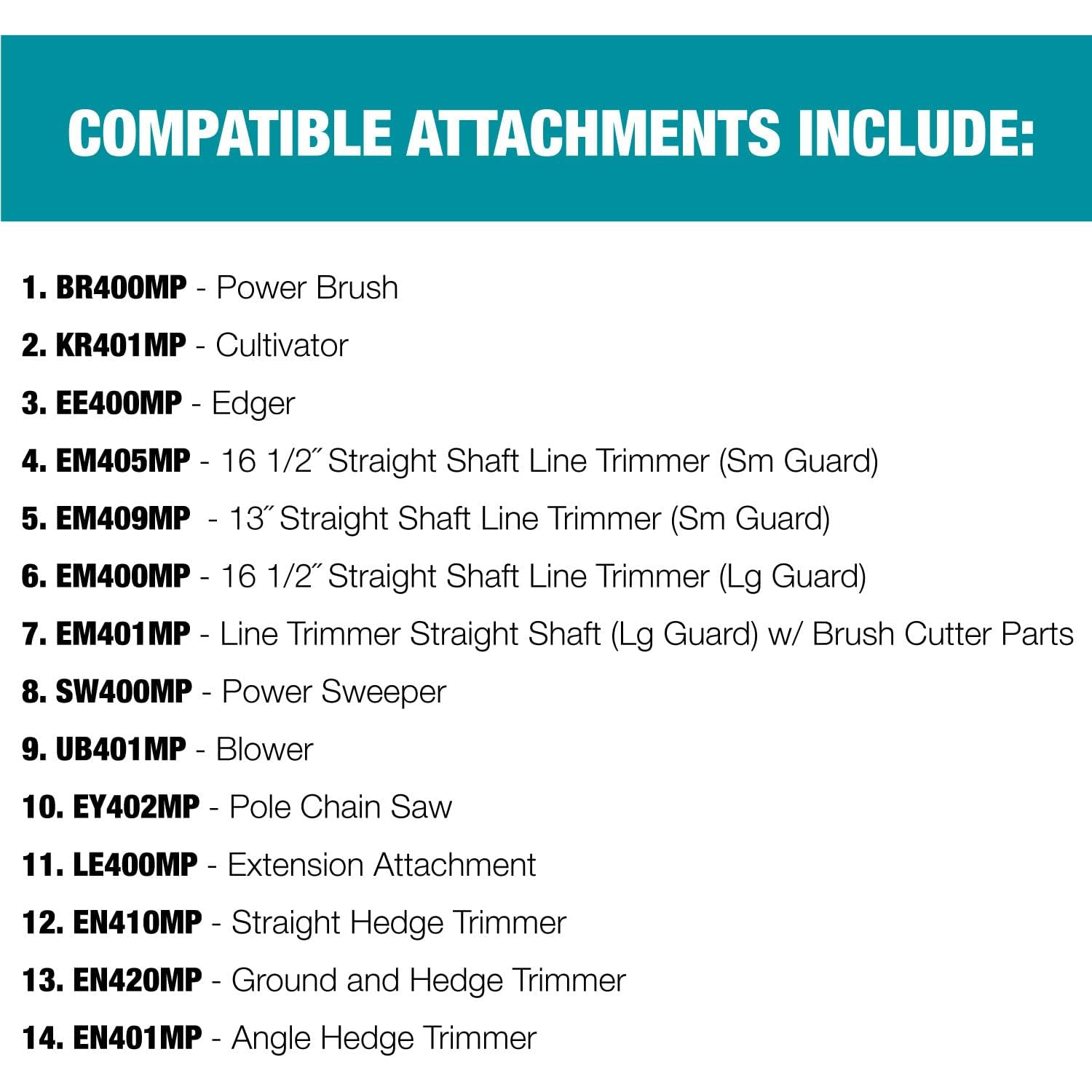 Scie à chaîne à arbre divisé de 10 po pour poteau EY402&nbsp;Mpx de Makita avec longueur globale 45-1/2&nbsp;po