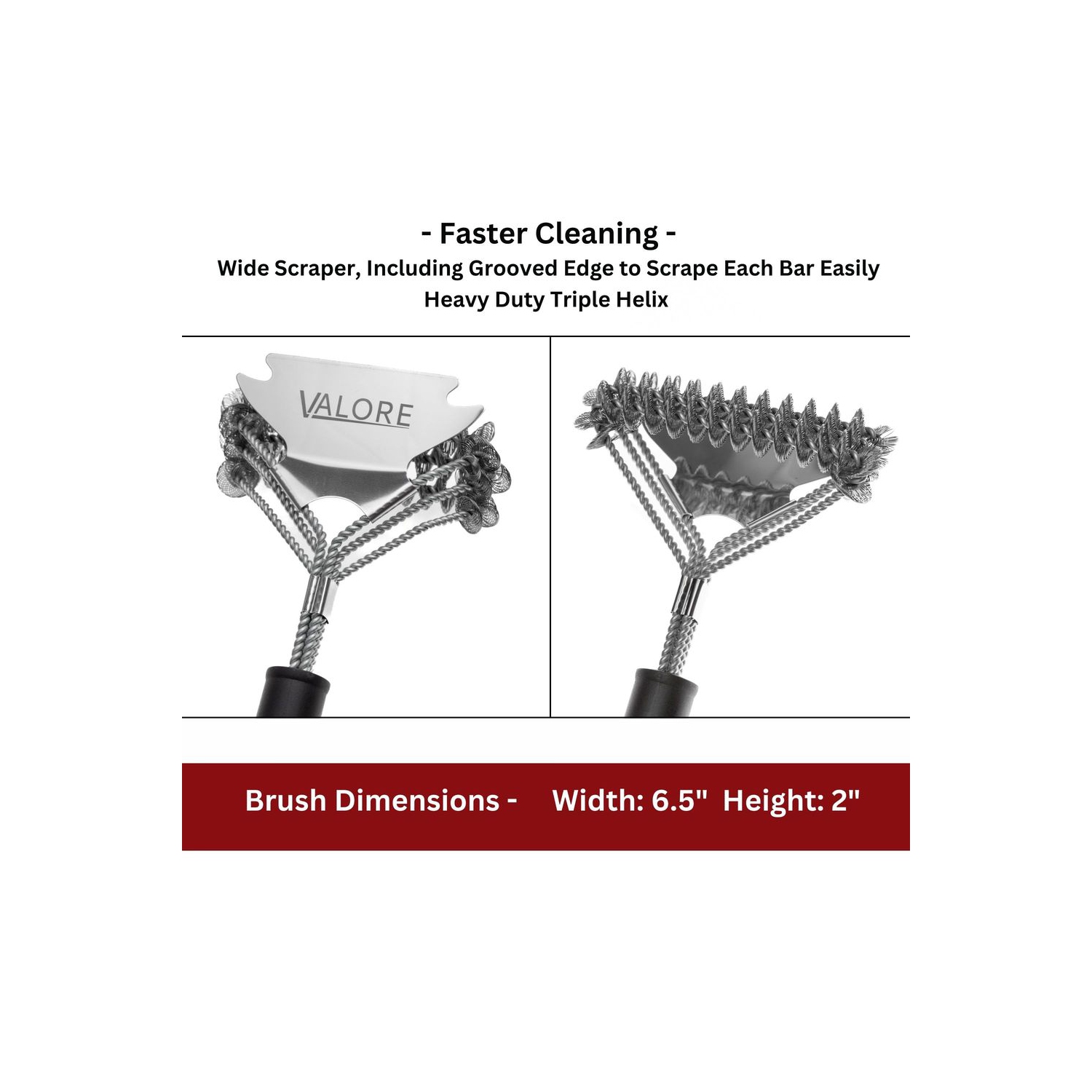 Valore 16' Bristle Free BBQ Grill Brush and Scraper