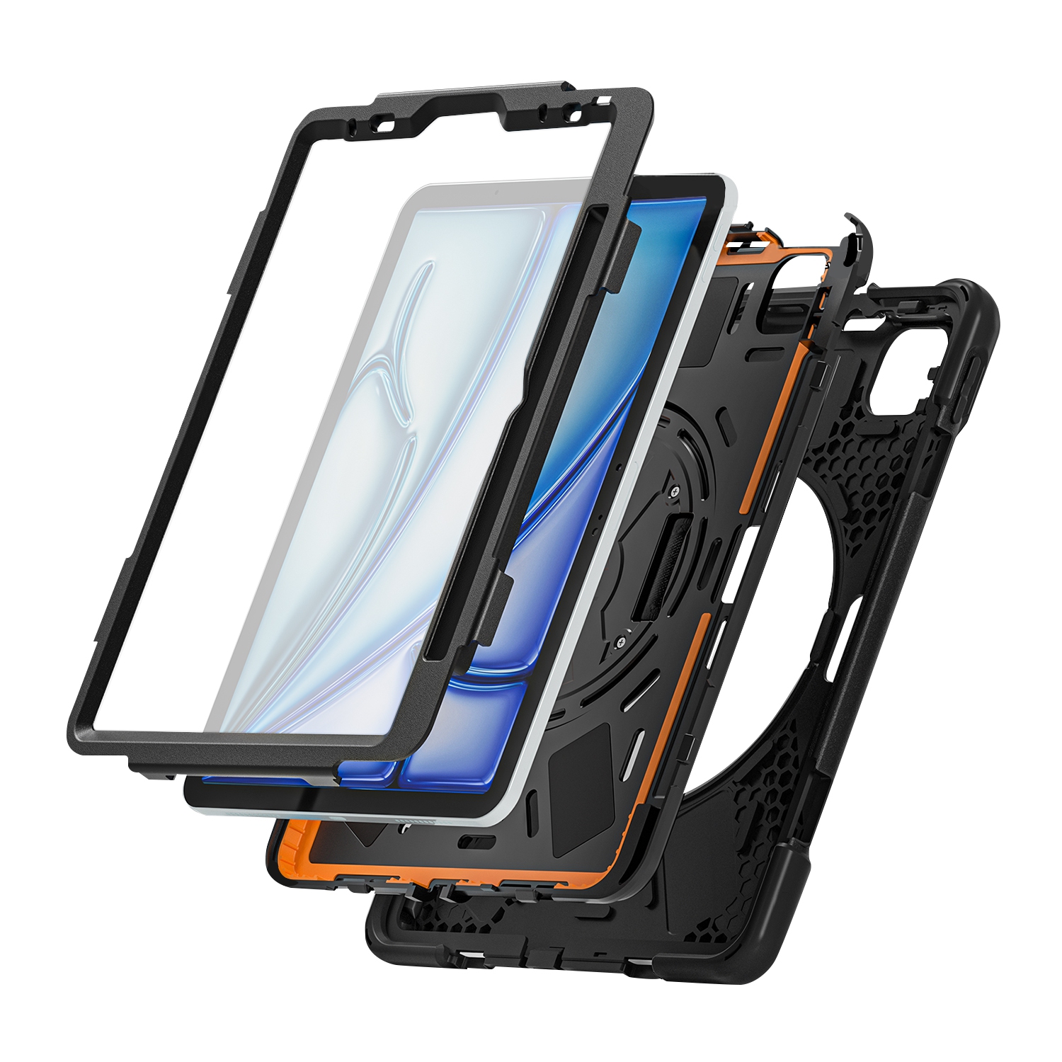 SaharaCase - Raider-X Series Heavy Duty Case for Apple iPad Air 11-inch M2 - Scorpion Black