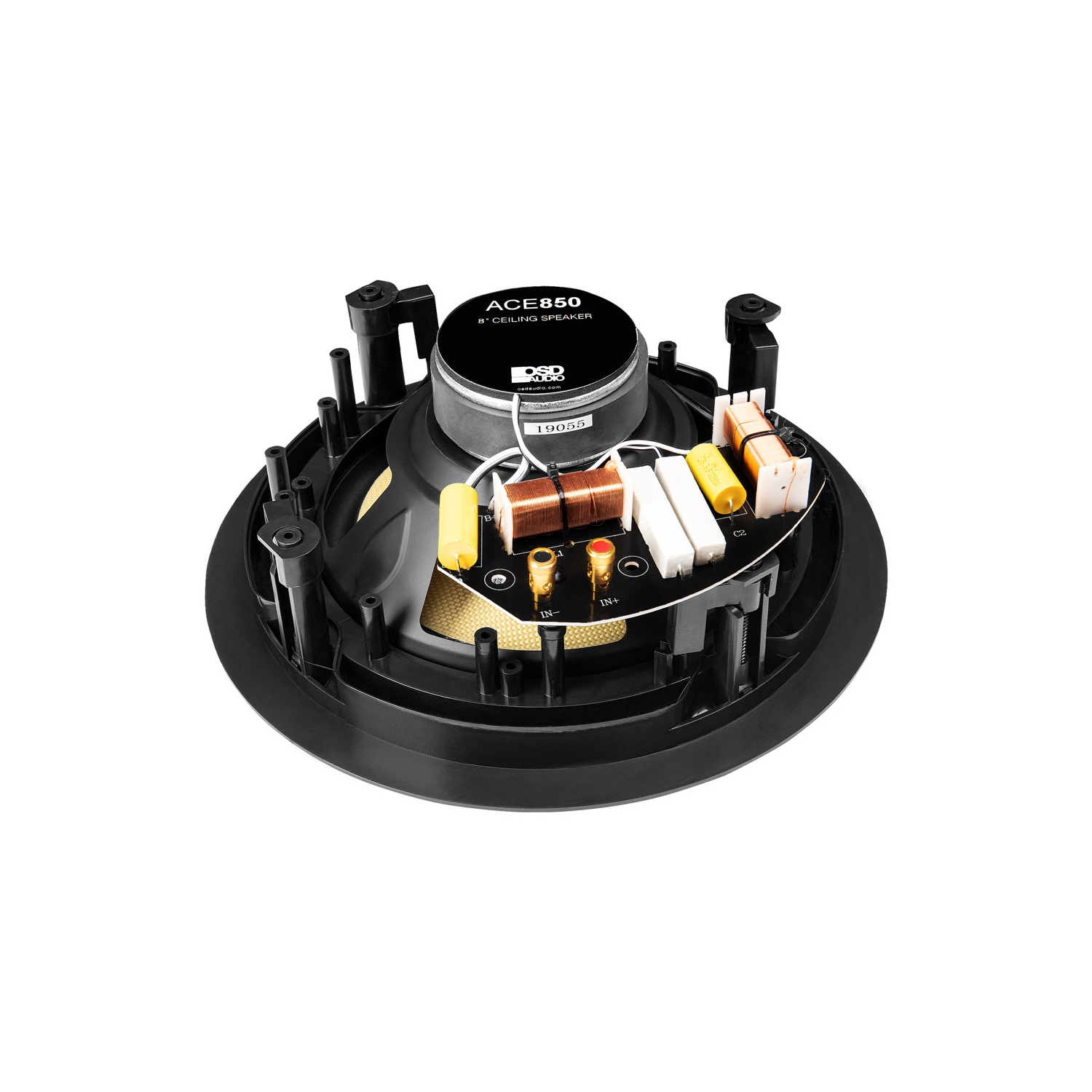 Haut-parleur de plafond à 2 voies de ACE850 8 po sans cadre mince avec haut-parleur de graves Kevlar® de OSD Audio