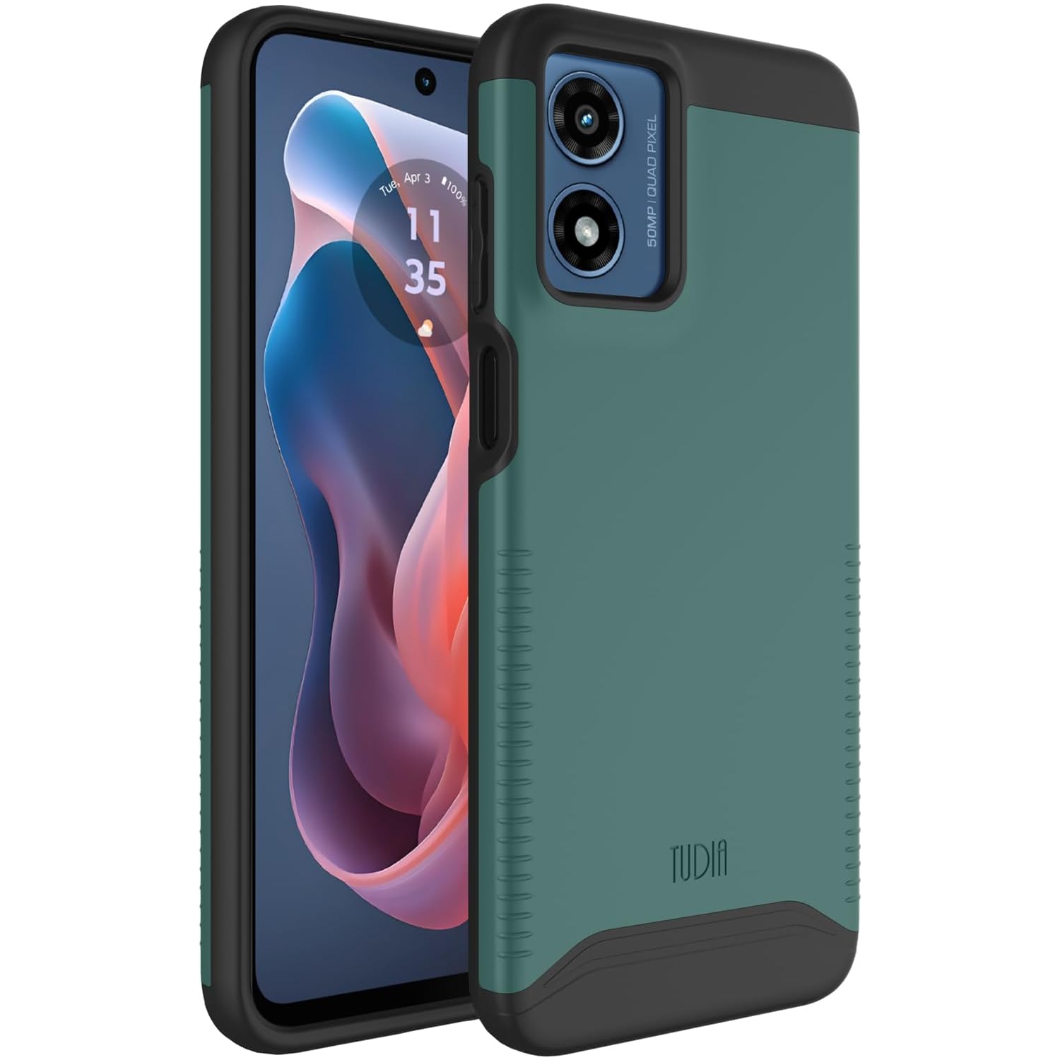 TUDIA Merge Motorola Moto G Play 4G 2024 Case Dual Layer - Hunter Green