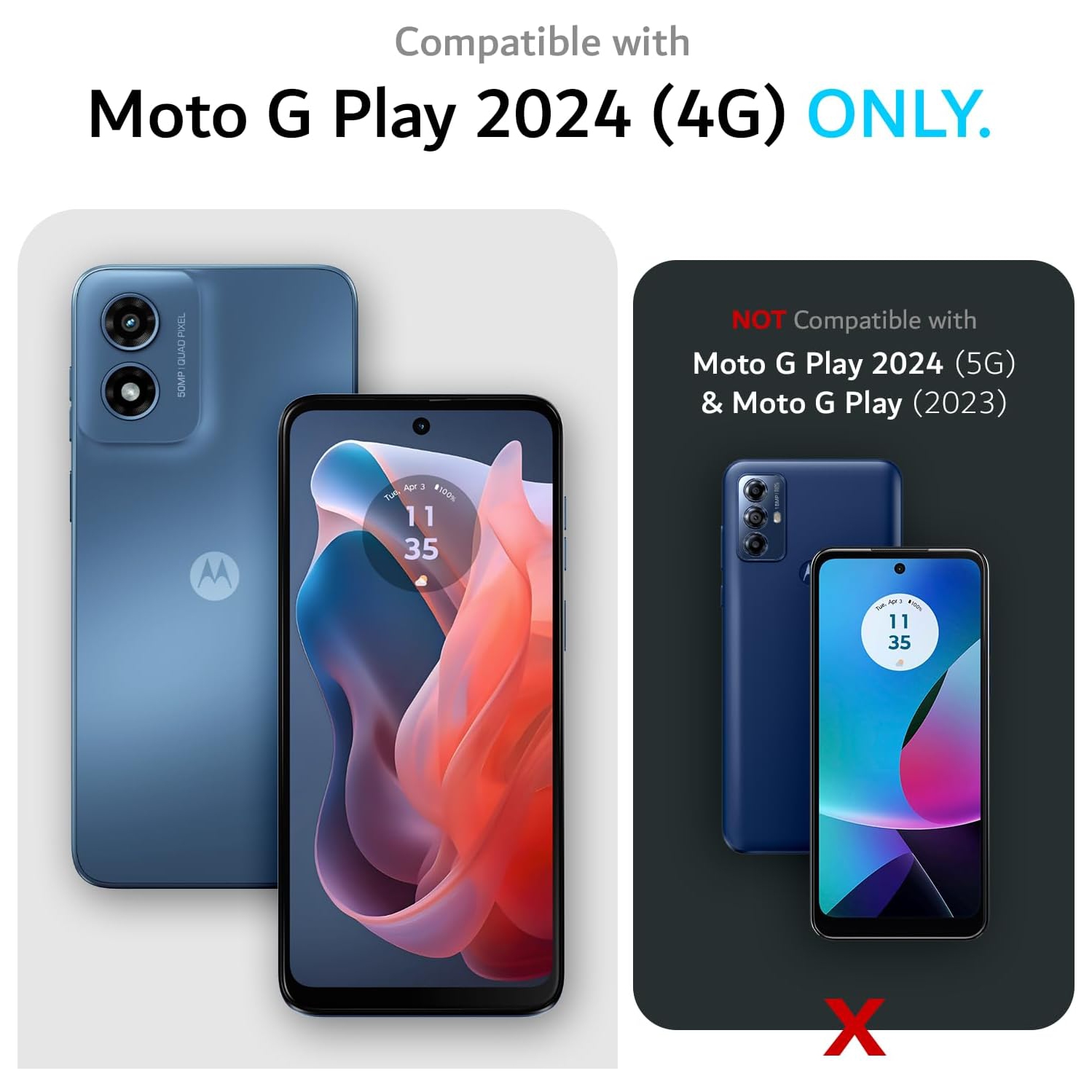 TUDIA Merge Motorola Moto G Play 4G 2024 Case Dual Layer - Hunter Green