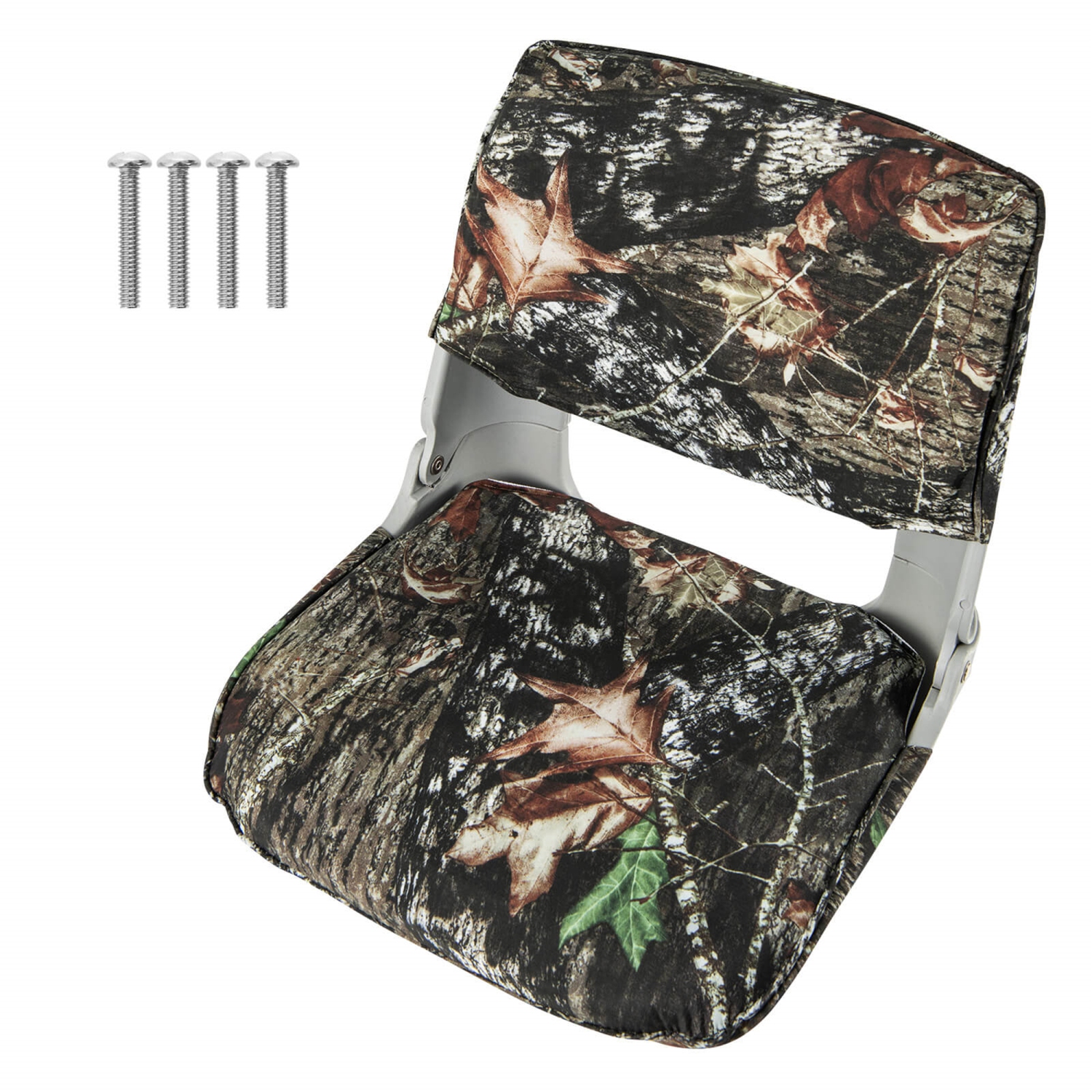 Gymax Low Back Padded Boat Seat w/ 4 Bolts Thick Sponge Padding for Outdoor Adventures