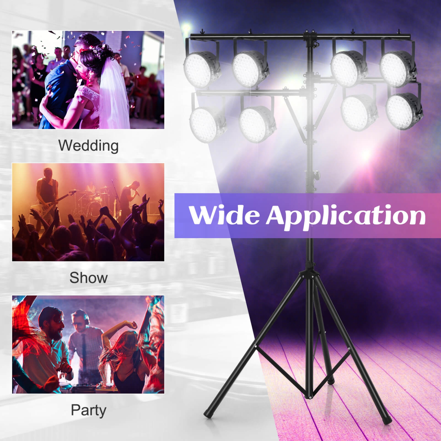 Costway Pro Audio Tripod Lighting Stand with 6.1-11.5 FT Adjustable Height 100 LBS Capacity