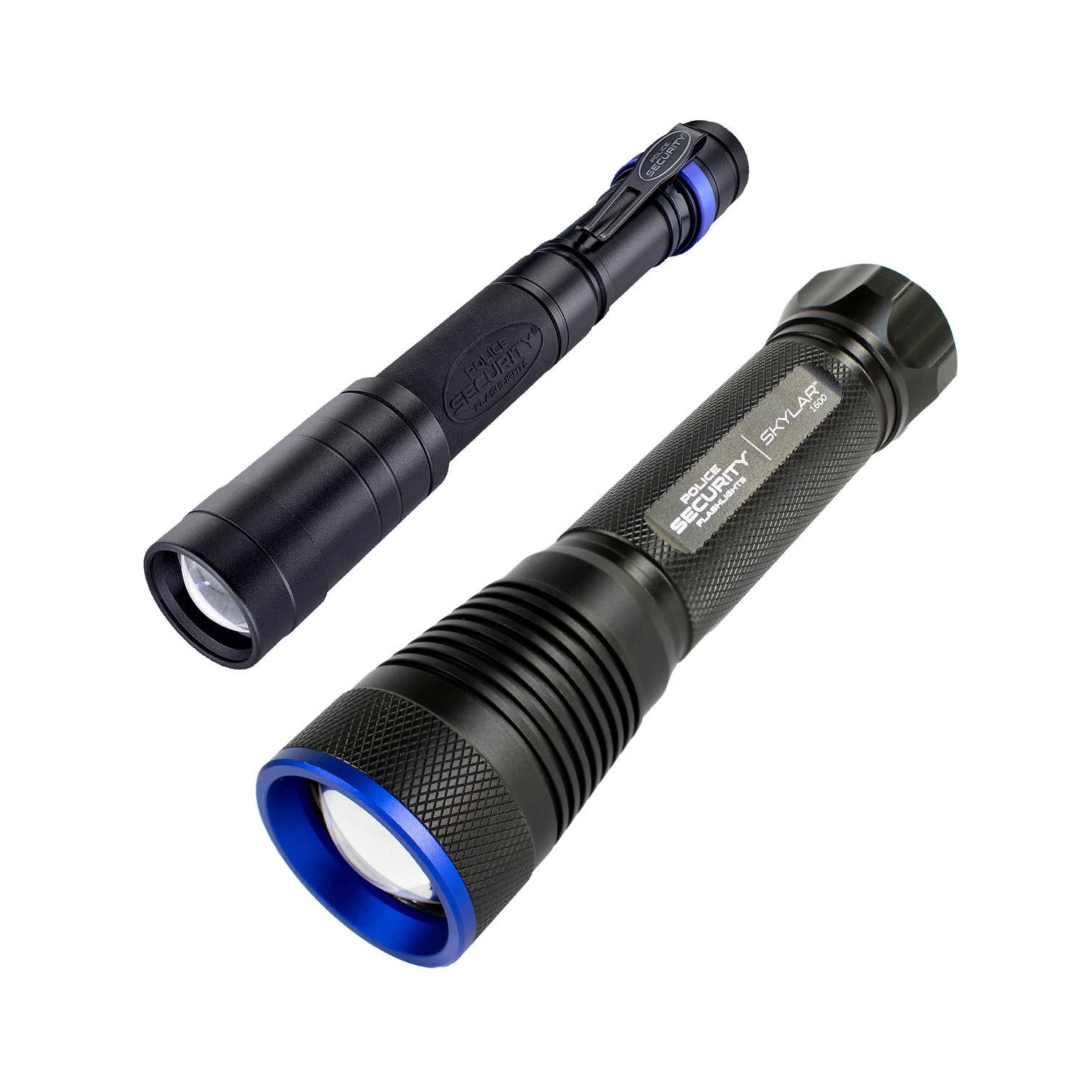 Police Security Flashlight Combo Skylar 1600 Lumens and Sleuth 2.0