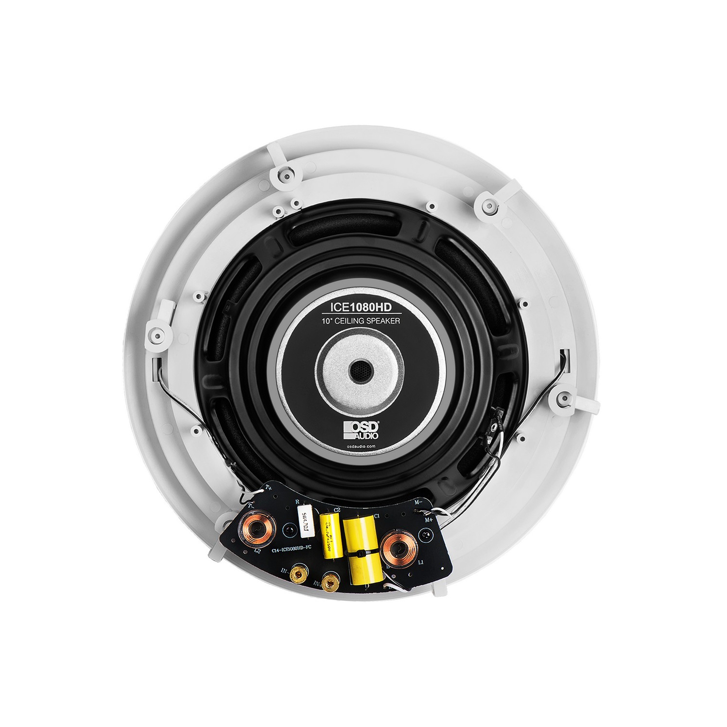 Haut-parleur de plafond haute définition à 3 voies OSD ICE1080 10 1 po avec haut-parleur de graves de 10 po, haut-parleur d'aigus de 2,5 po