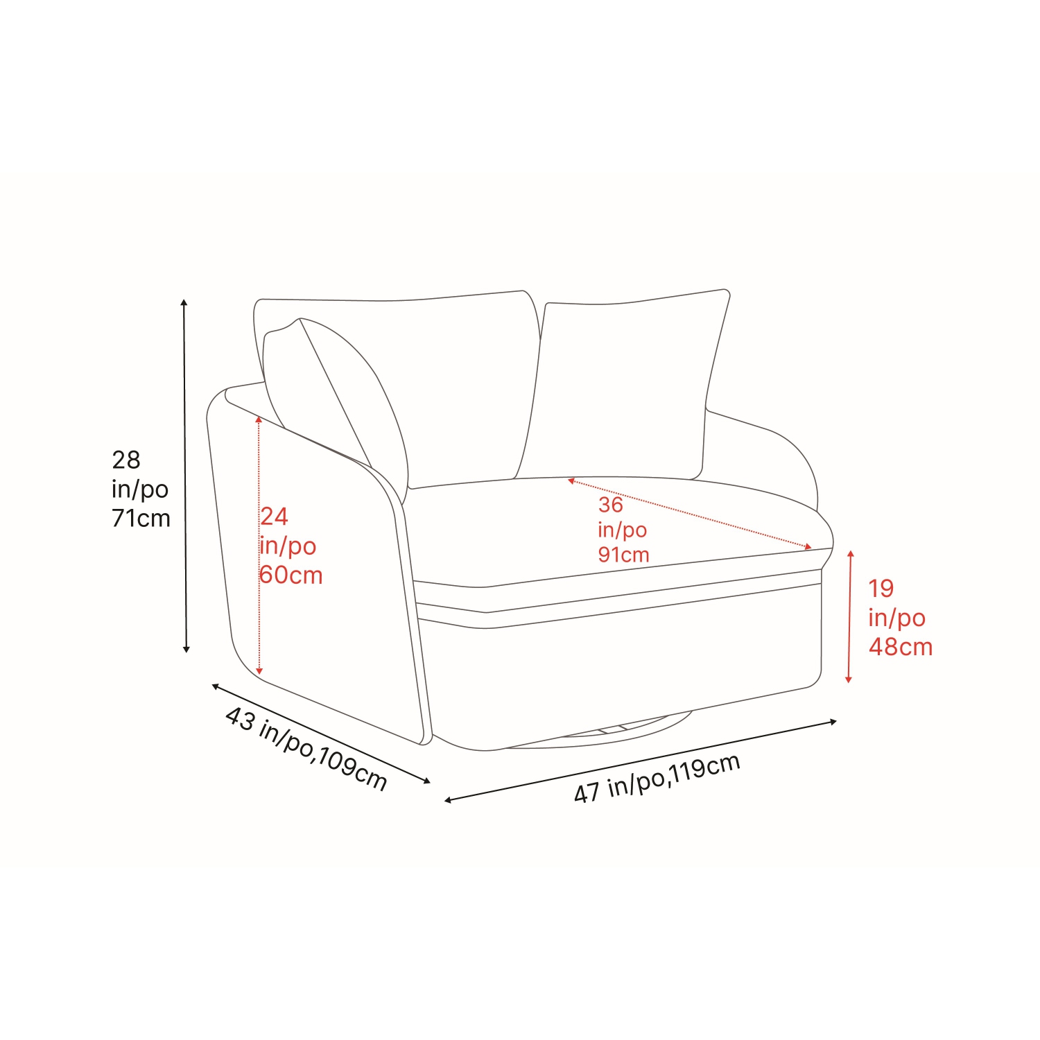 Valencia Giorgia Fabric Swivel Accent Chair Pearl