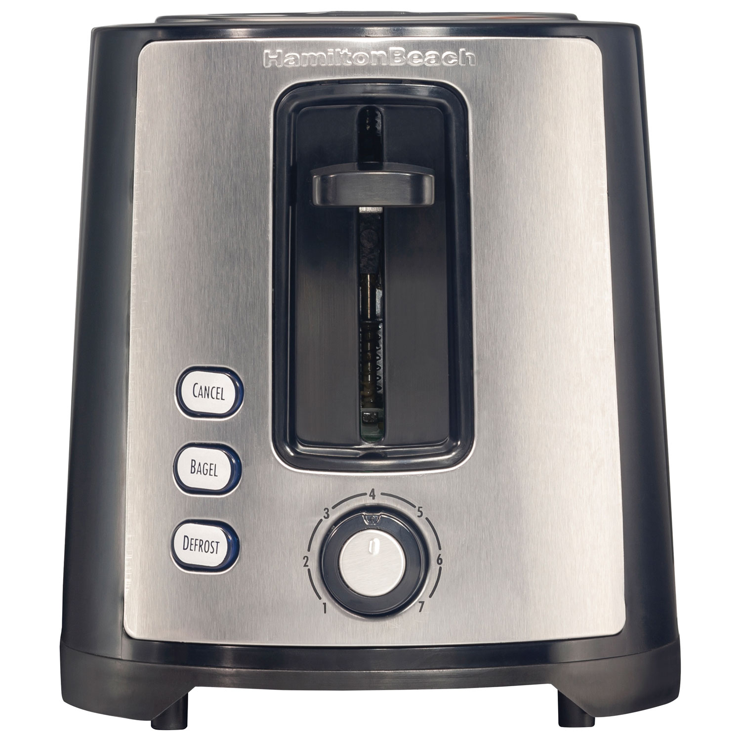 Hamilton Beach Extra-Wide Slot Toaster - 2-Slice - Black/Stainless Steel