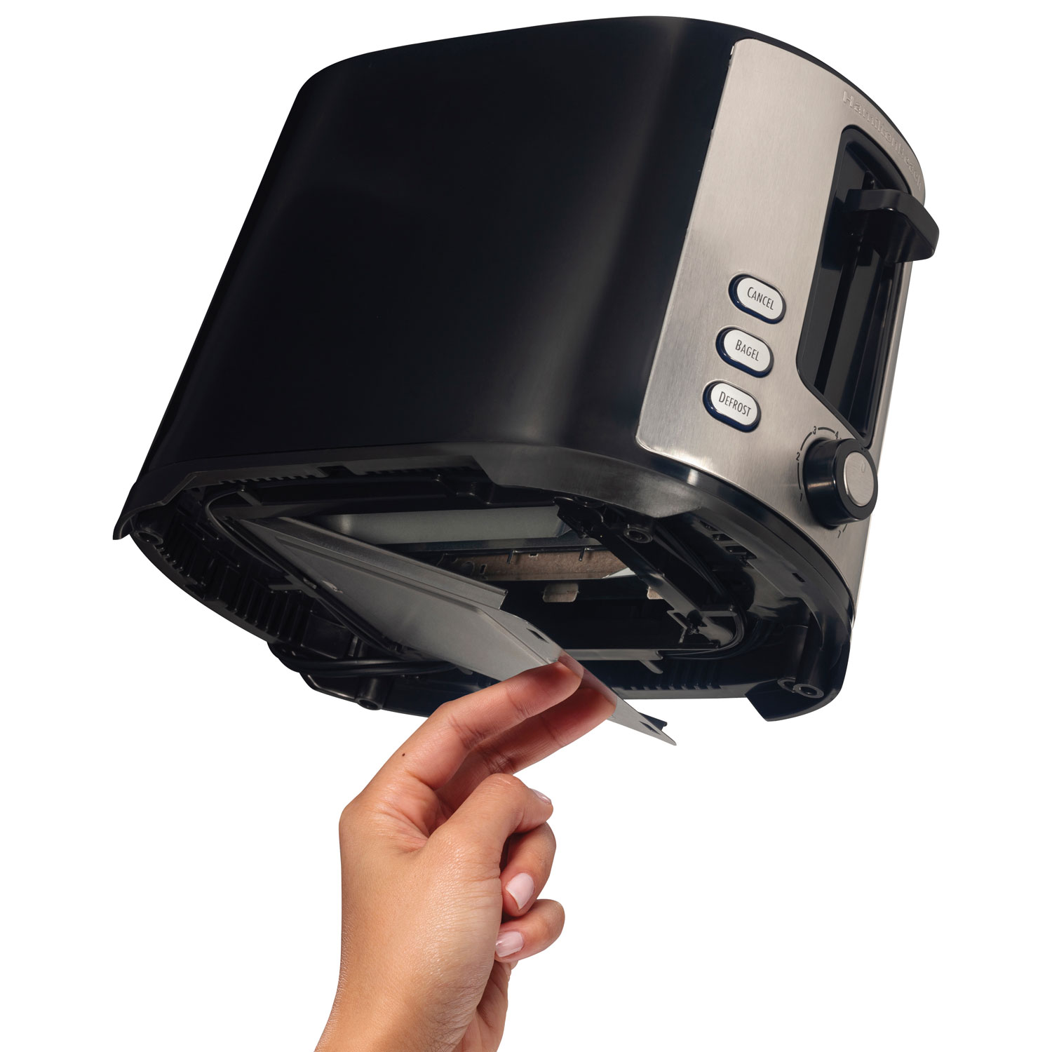 Hamilton Beach Extra-Wide Slot Toaster - 2-Slice - Black/Stainless Steel