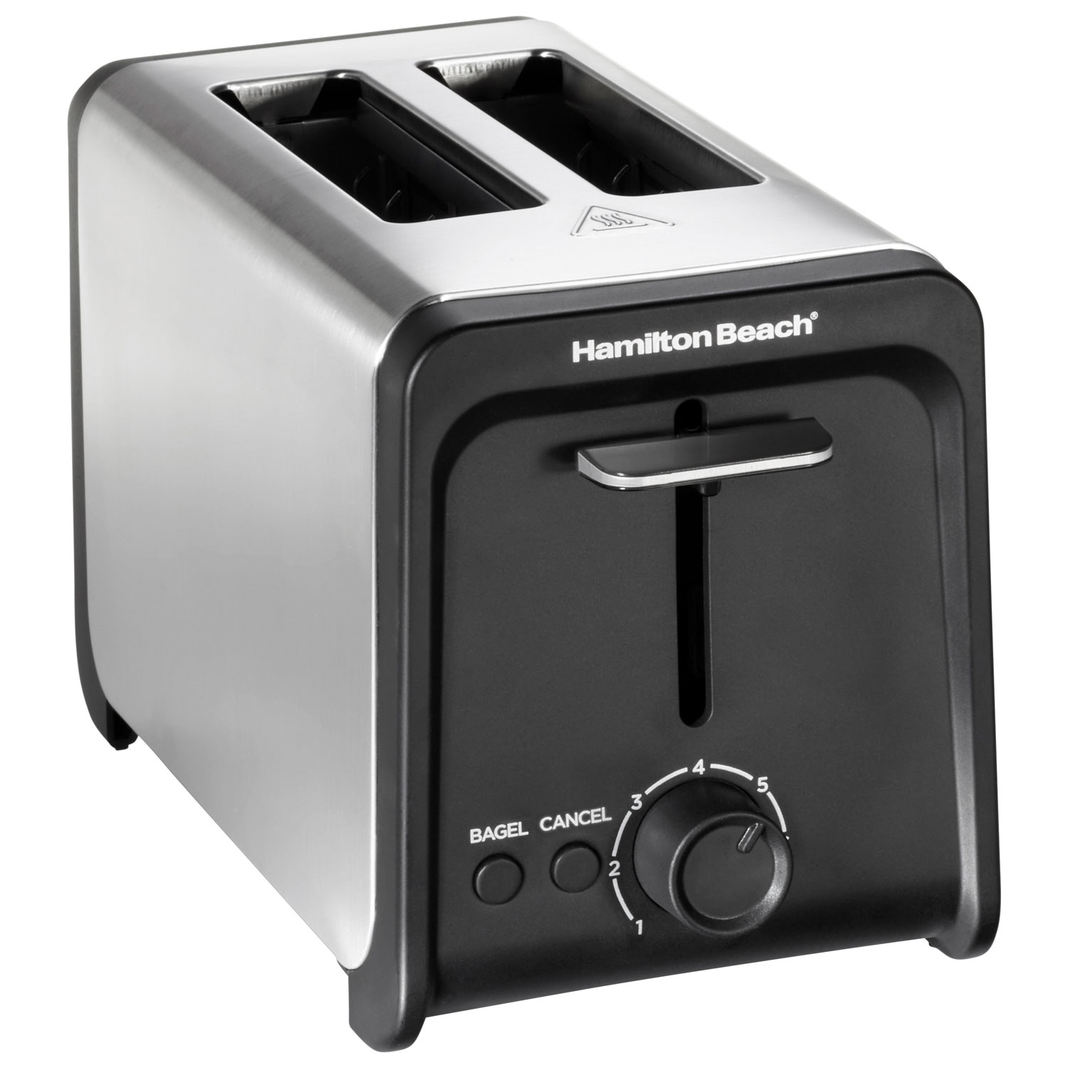 Hamilton Beach Contemporary Toaster - 2-Slice - Black and Stainless Steel