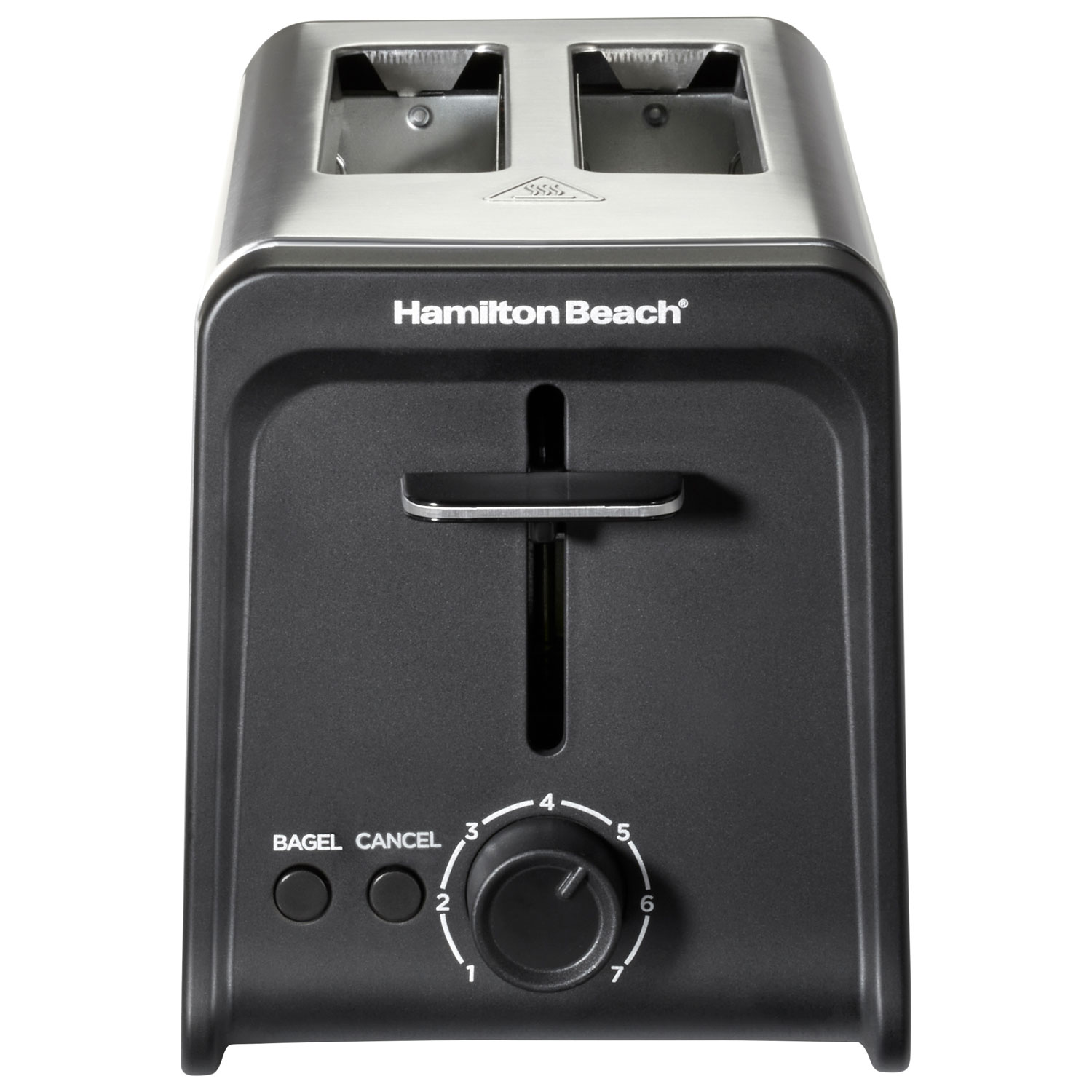 Hamilton Beach Contemporary Toaster - 2-Slice - Black and Stainless Steel