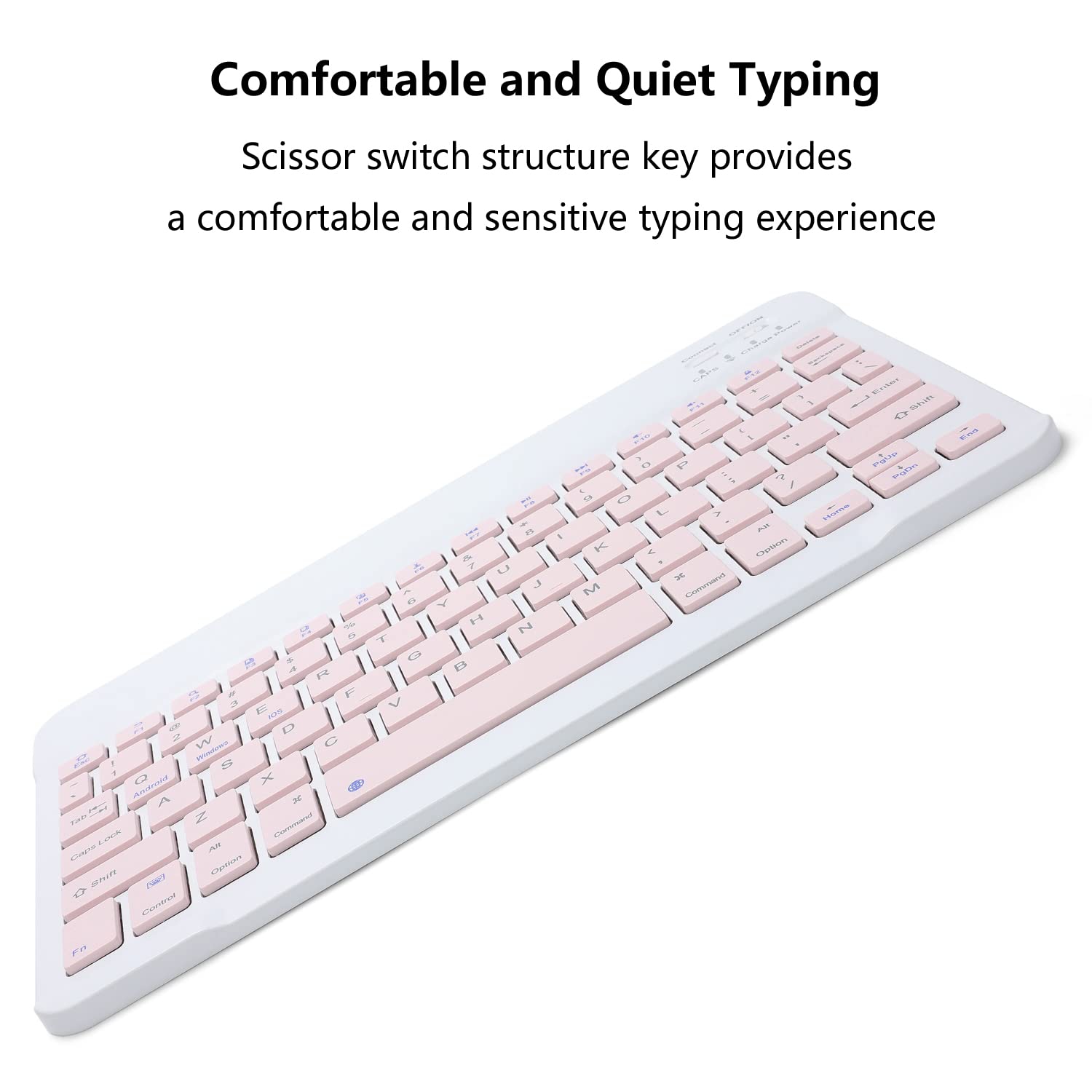 Rechargeable Bluetooth Keyboard and Mouse Combo Ultra-Slim Wireless Mouse Keyboard Set for Android Windows Tablet Cell Phone iPhone iPad Pro Air