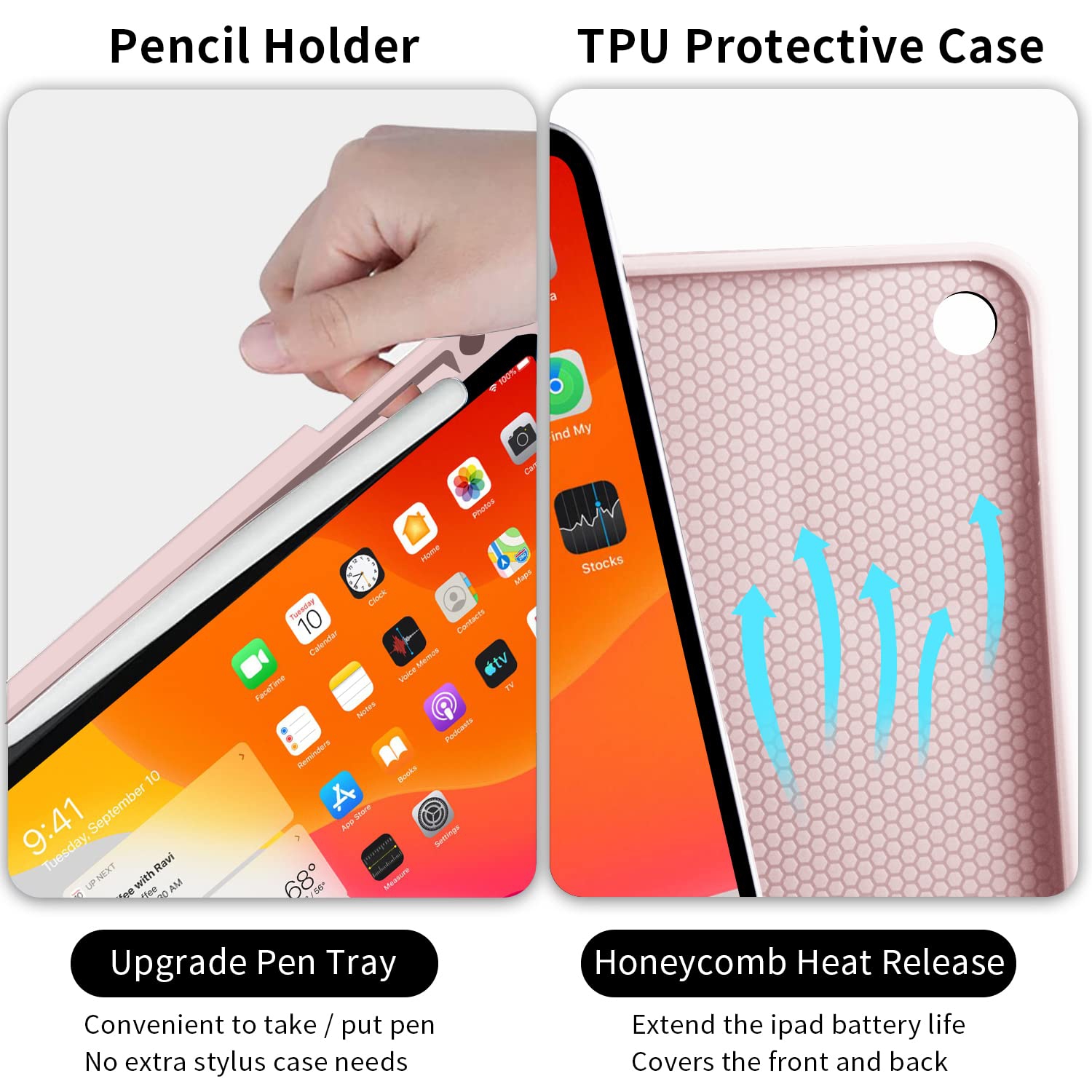 New iPad 9th/8th/7th Generation Case Keyboard 10.2", Magnetically Wireless Bluetooth Keyboard Case with Pencil Holder, Auto Wake/Sleep Cover for iPad