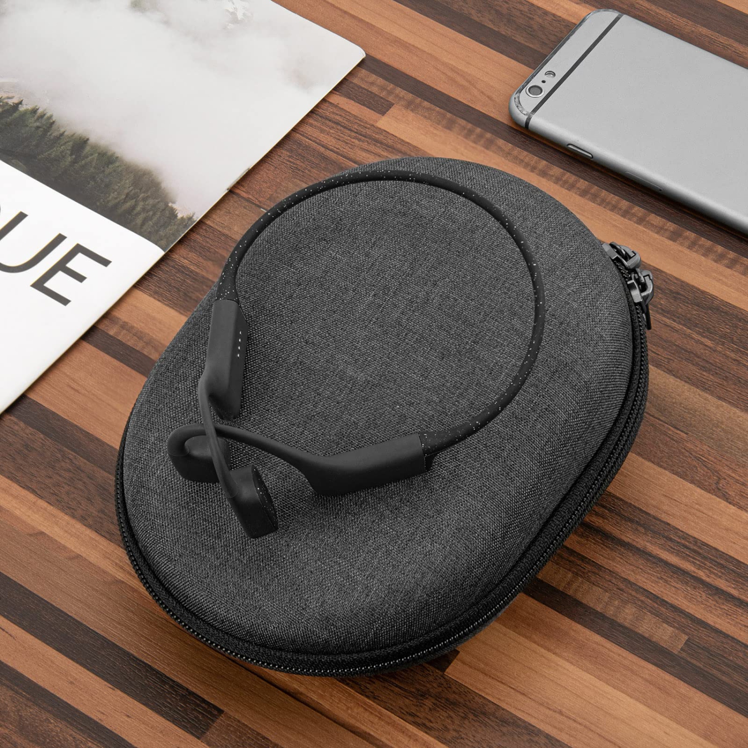 Headphones Case Compatible with AfterShokz Shokz OpenRun Mini, Air, OpenRun Pro, OpenRun, OpenComm, OpenMove Case, Replacement Hard Shell Travel