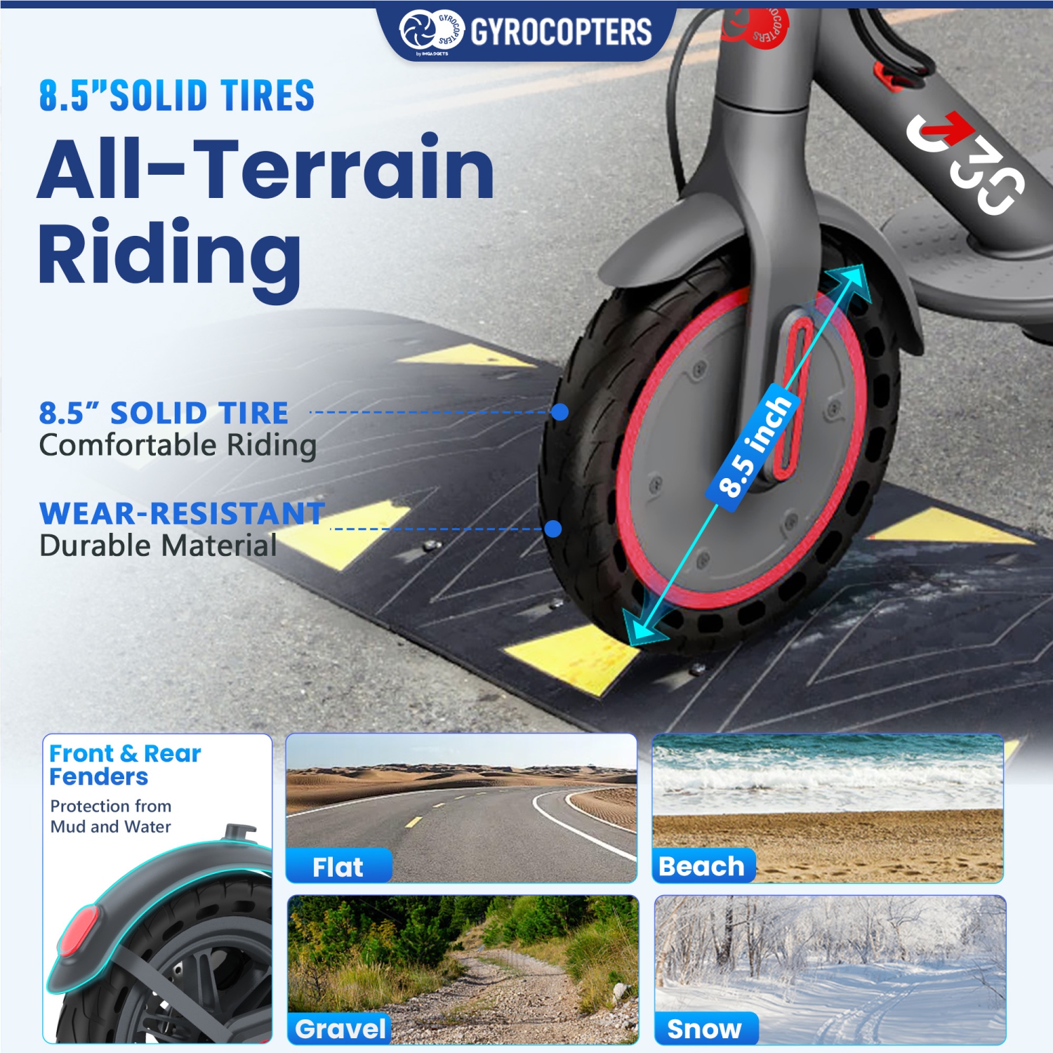 Trottinette électrique portative Flash 5,0 de Gyrocopters avec siège | moteur 350&nbsp;W | autonomie 30&nbsp;km | vitesse maximale 30&nbsp;km/h