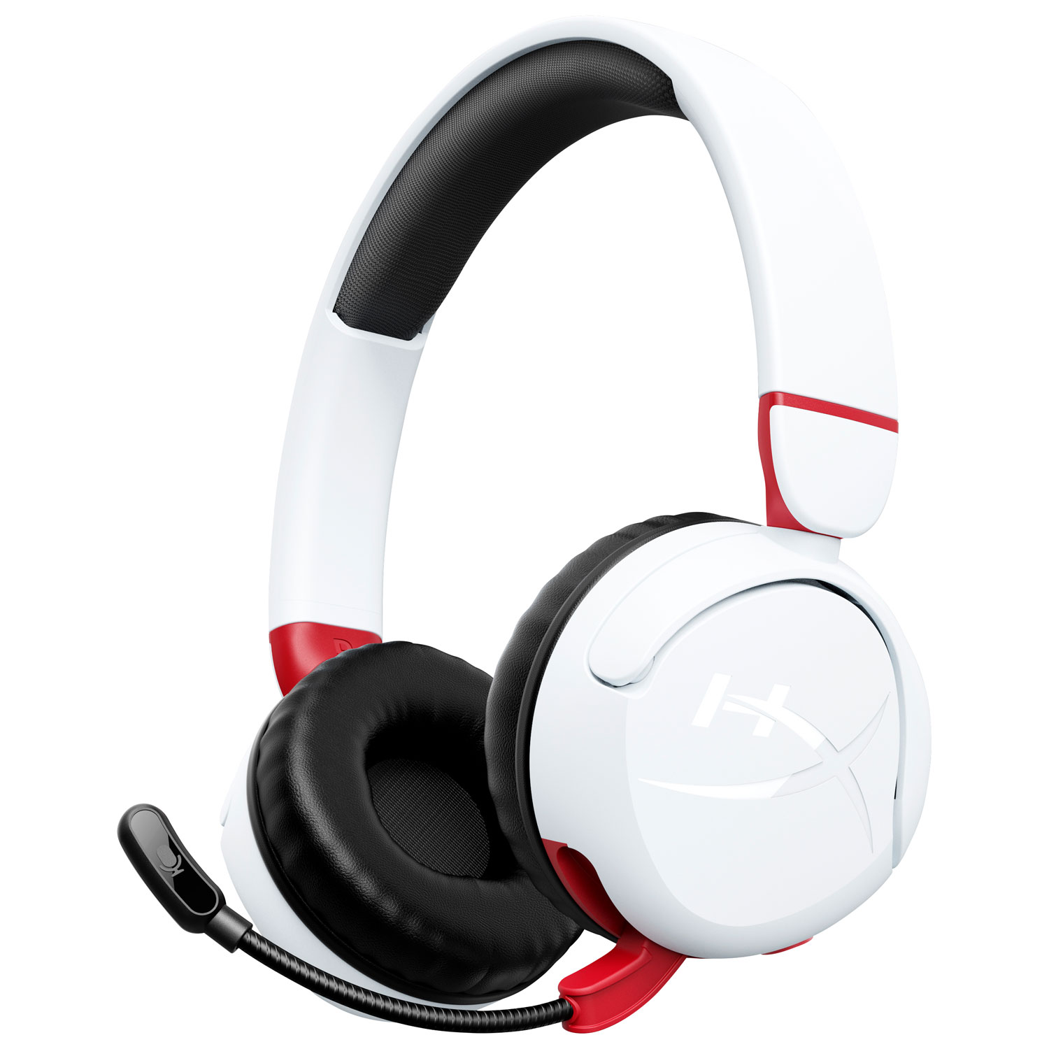 HyperX Cloud Mini Over-Ear Sound Isolating True Wireless Headphones - White/Red