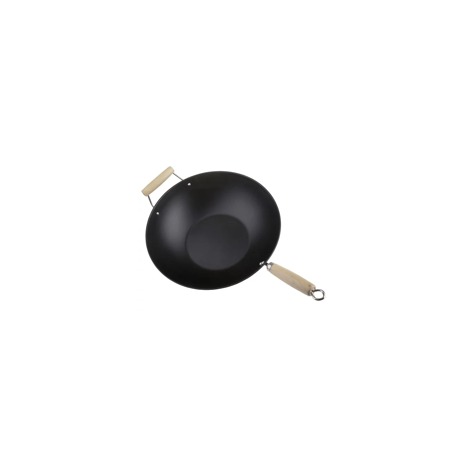 Wok antiadhésif 13,75&nbsp;po de Mehiaz, surface intérieure antiadhésive