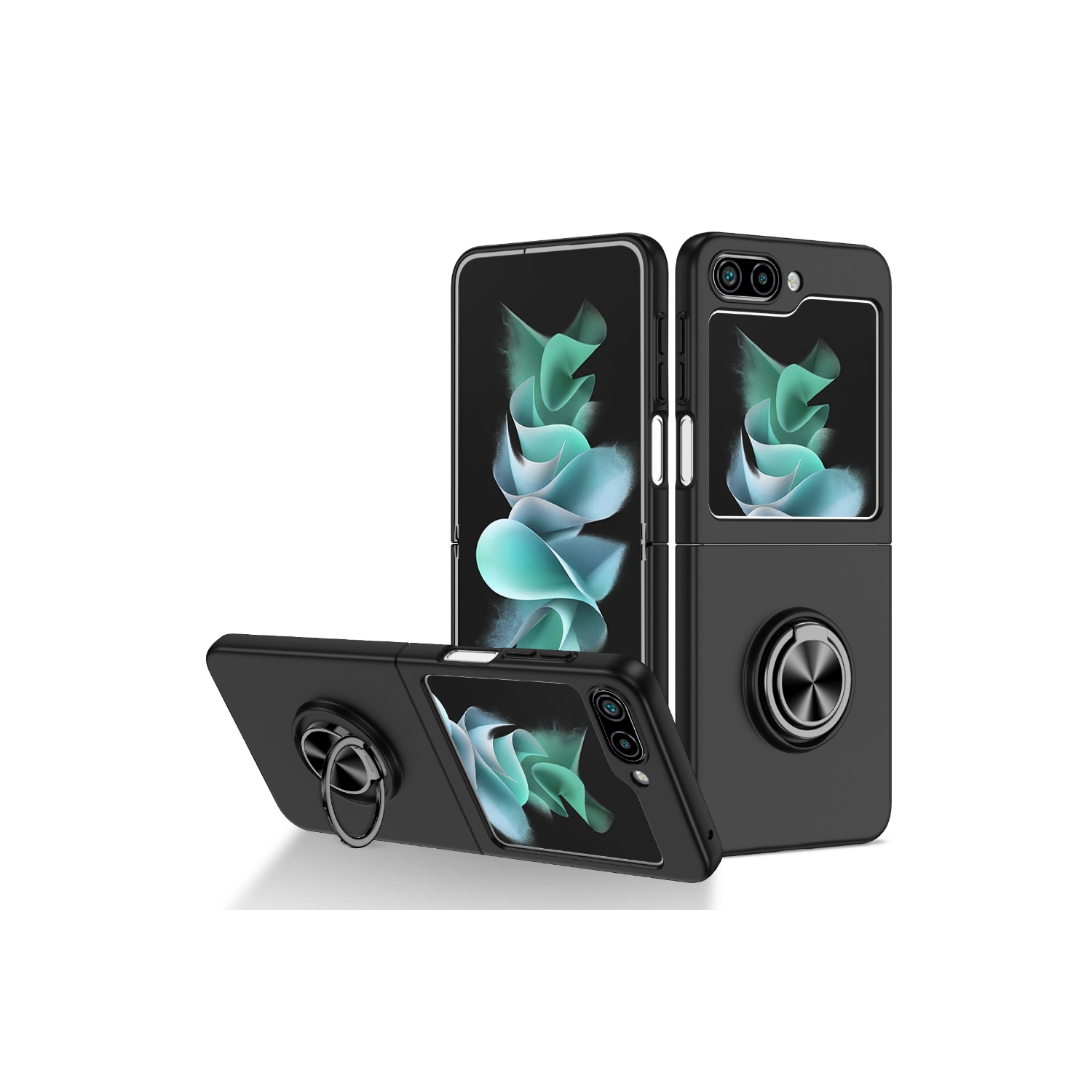 Étui rigide à anneau torsadé de XCRS pour Galaxy Z Flip 6 de Samsung