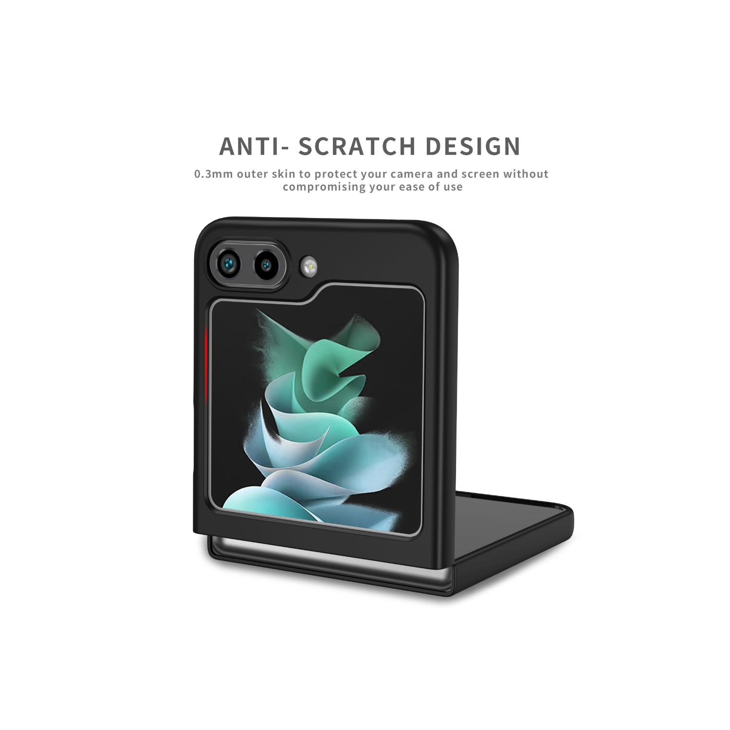 Étui rigide à anneau torsadé de XCRS pour Galaxy Z Flip 6 de Samsung