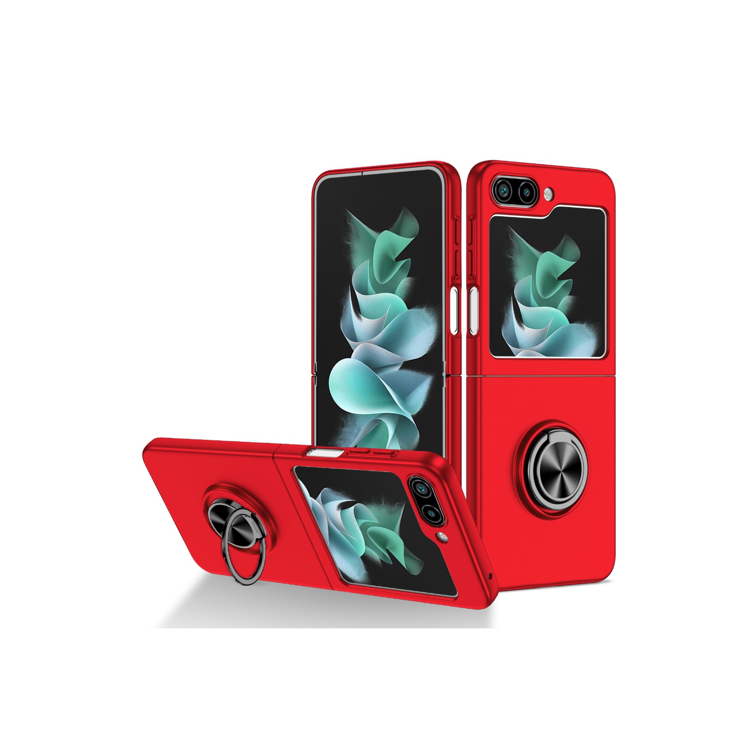 Étui rigide à anneau torsadé de XCRS pour Galaxy Z Flip 6 de Samsung