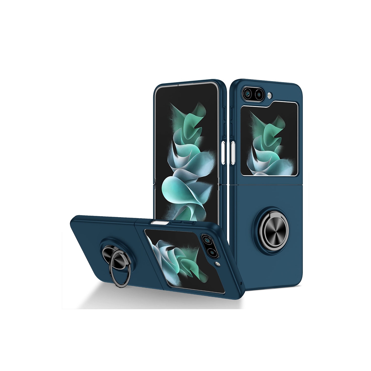 Étui rigide à anneau torsadé de XCRS pour Galaxy Z Flip 6 de Samsung