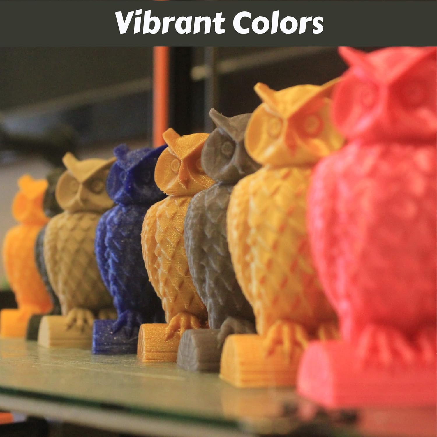 3D Filament EN SOIE PLA de 10&nbsp;mm paquet de 2 blanc et 1 de chaque couleur : Vert Rouge Jaune Bleu Violet cuivre Argent et Orange 1,75&nbsp;mm