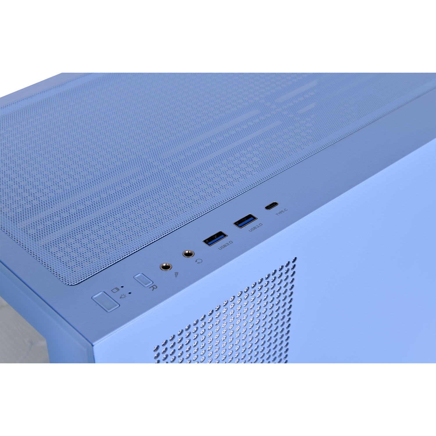 Tour d'ordinateur intermédiaire ATX View 270 Plus TG ARGB de Thermaltake - Bleu hydrangée