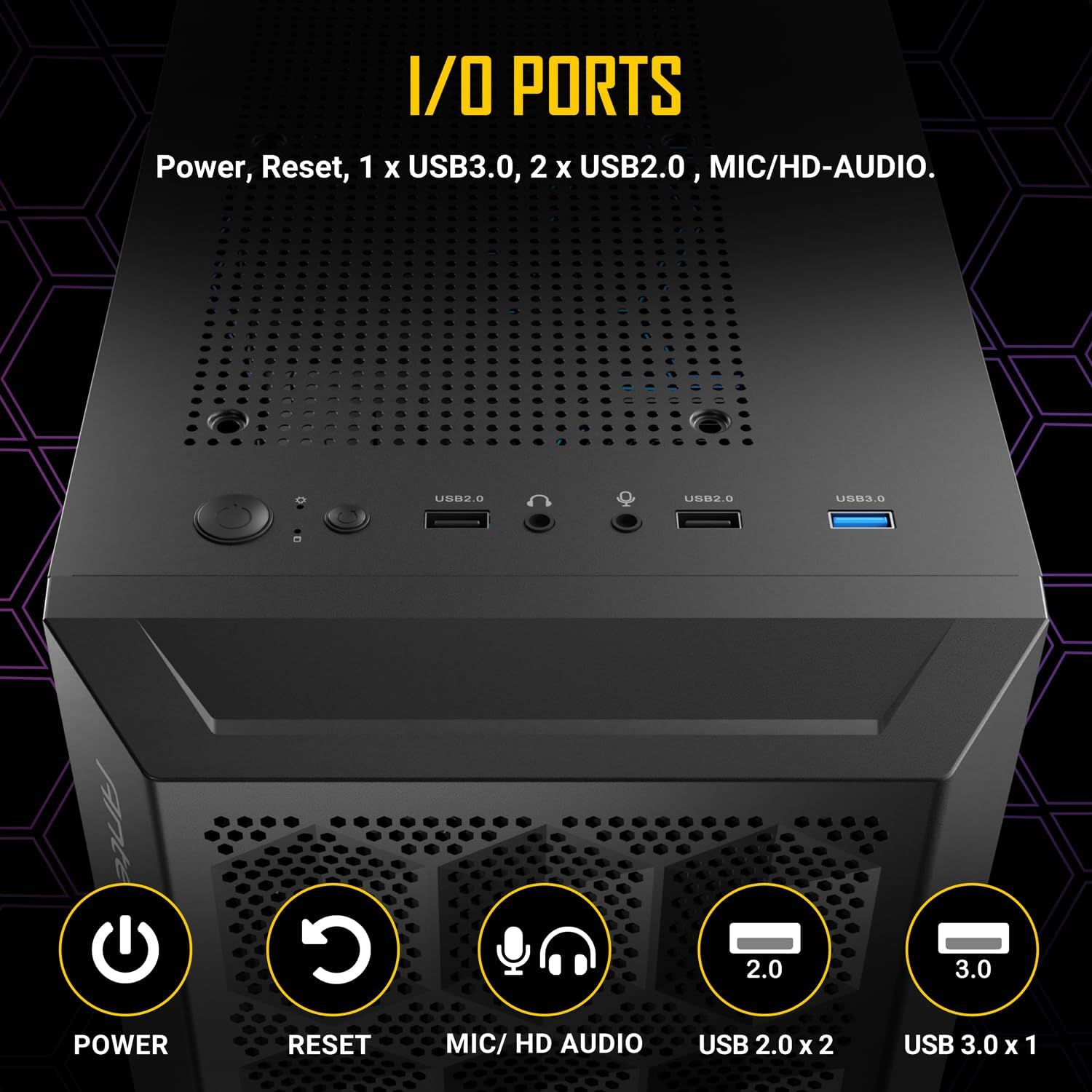 ANTEC GAMING CASE XN200M RGB, M-ATX,ITX, PRE-INTALLED RGB FANS