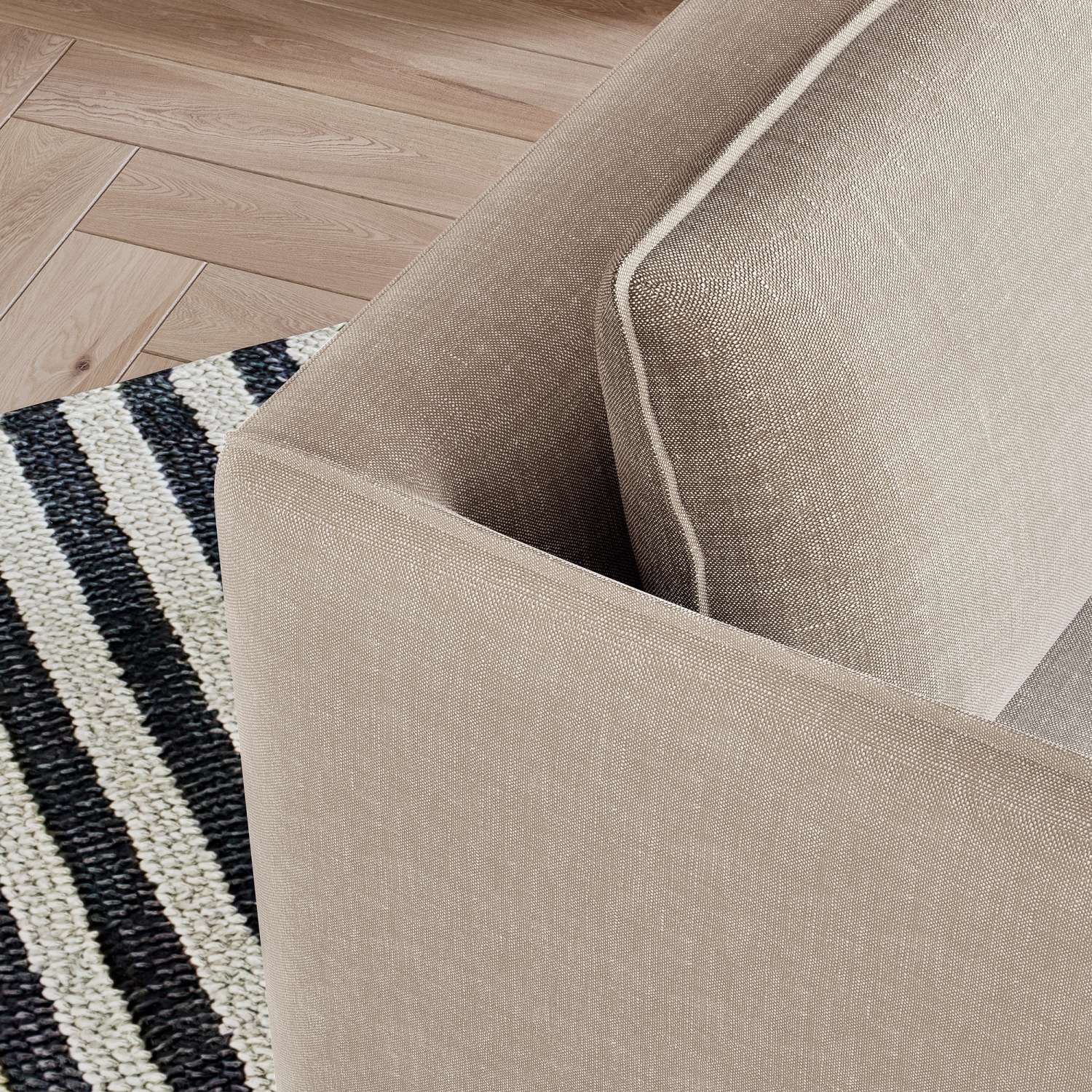 Valencia Katherine Performance Fabric Accent Chair, Beige