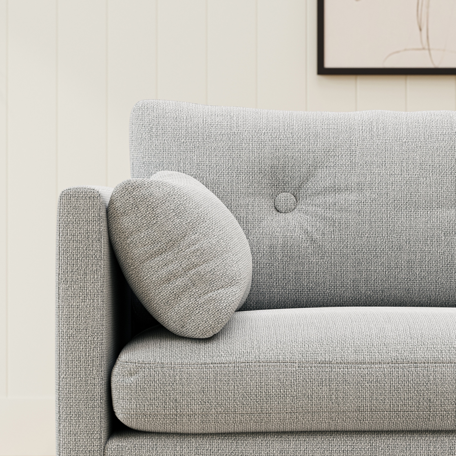 Valencia Riga – sofa moderne en tissu, gris