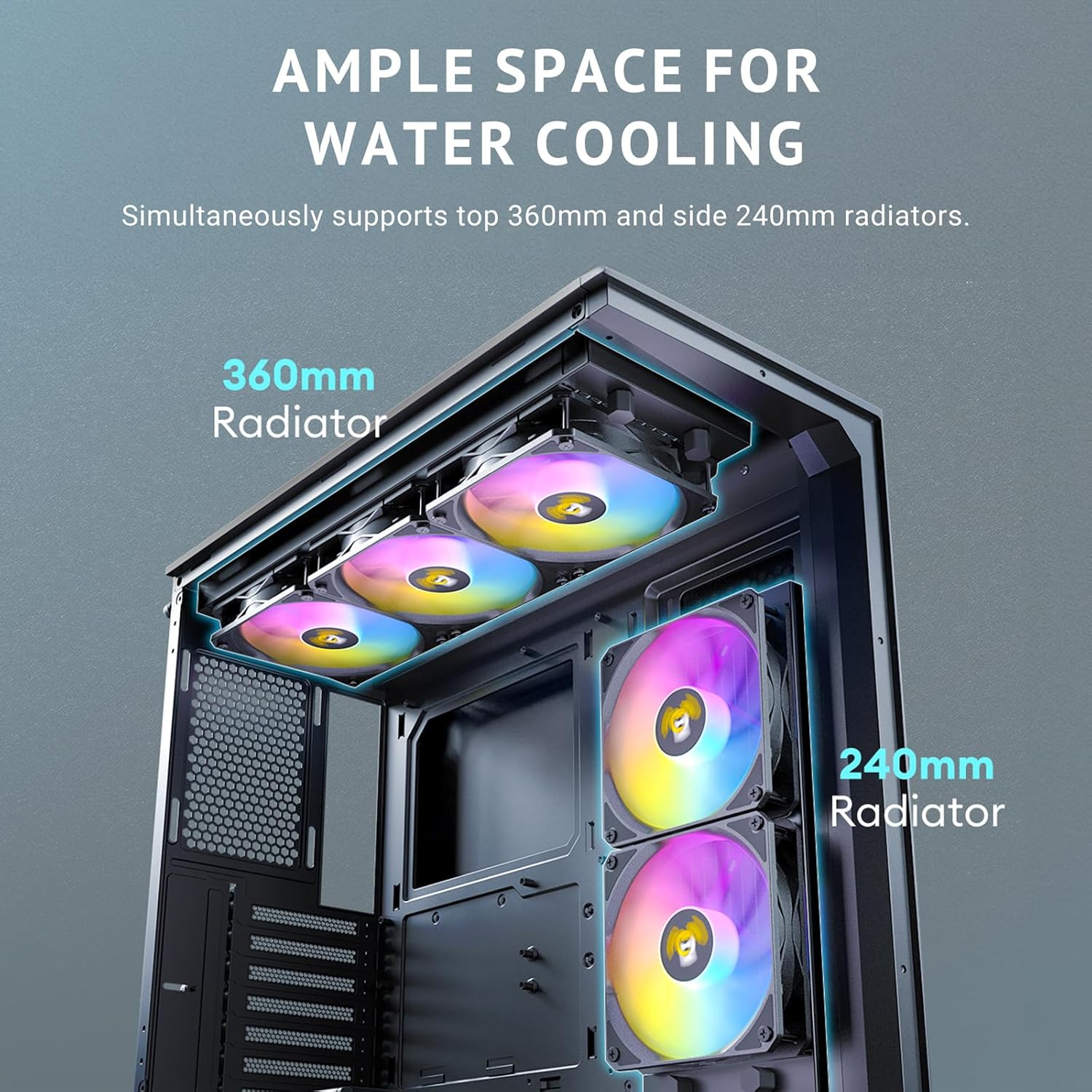 ANTEC DARK CUBE GAMING CASE C3 ARGB ITX, M-ATX, BLACK