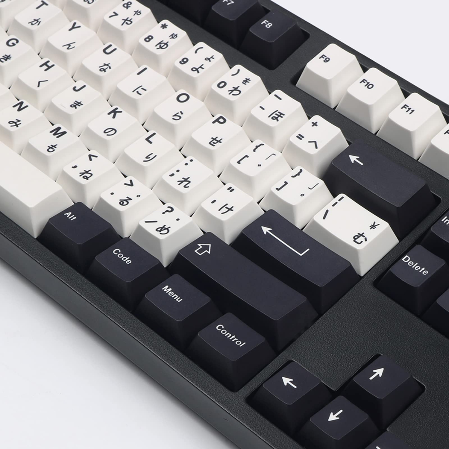 Keycaps 138 Keys Black White Keycap Cherry Profile Dye-Sub PBT Minimalist Compatible with GH60 / GK64 / GK61 / 68/87/104 Keyboard