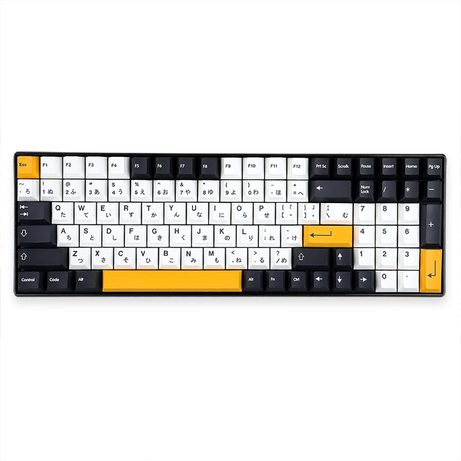 Keycaps 138 Keys Black White Keycap Cherry Profile Dye-Sub PBT Minimalist Compatible with GH60 / GK64 / GK61 / 68/87/104 Keyboard