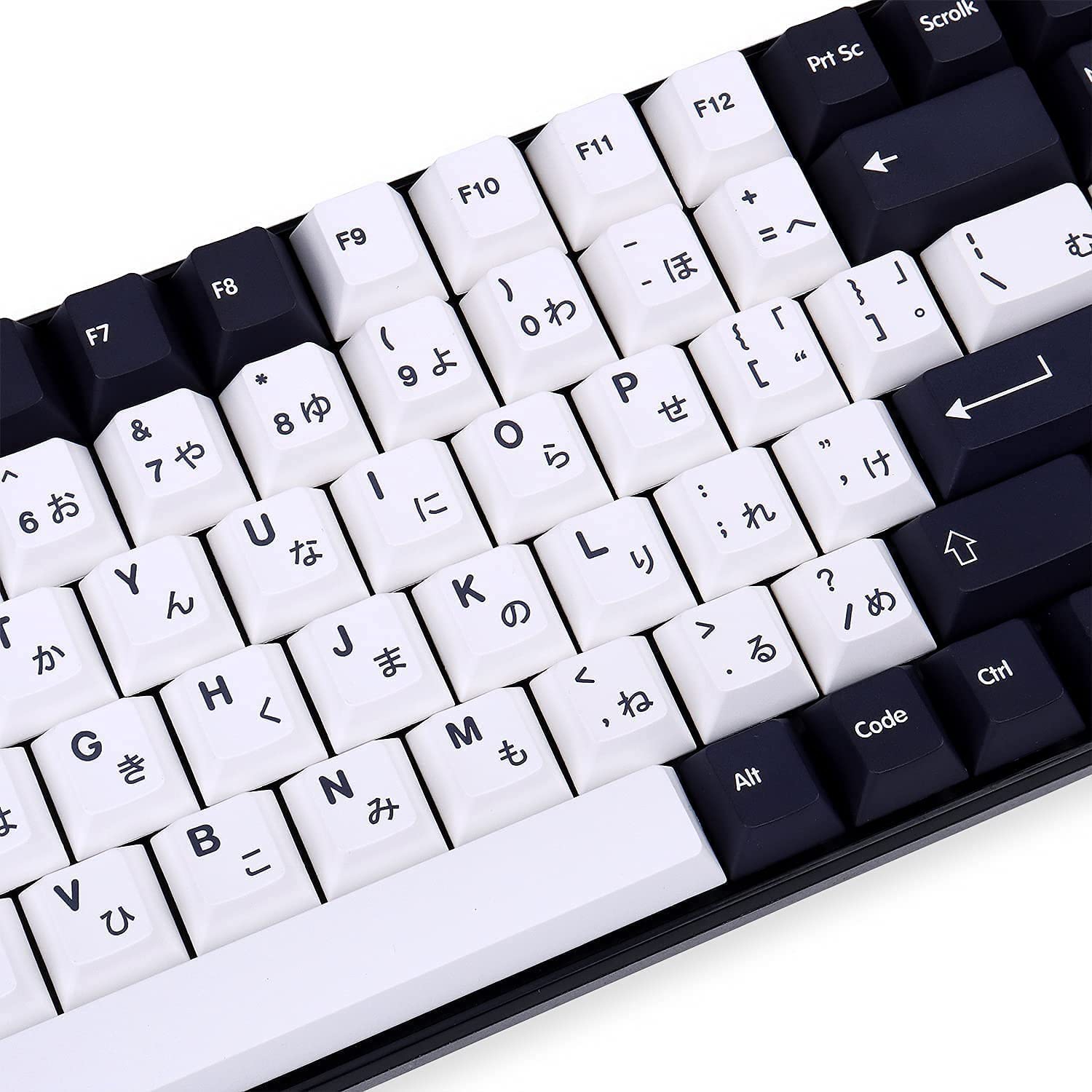 Keycaps 138 Keys Black White Keycap Cherry Profile Dye-Sub PBT Minimalist Compatible with GH60 / GK64 / GK61 / 68/87/104 Keyboard