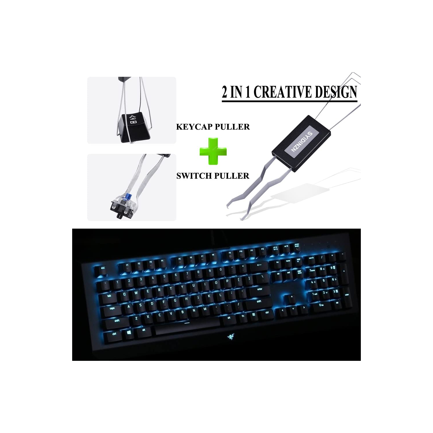 Keycap Puller Stainless Steel Key Removal Tool Keycaps Remover for Mechanical Keyboard Removing Fixing Tools