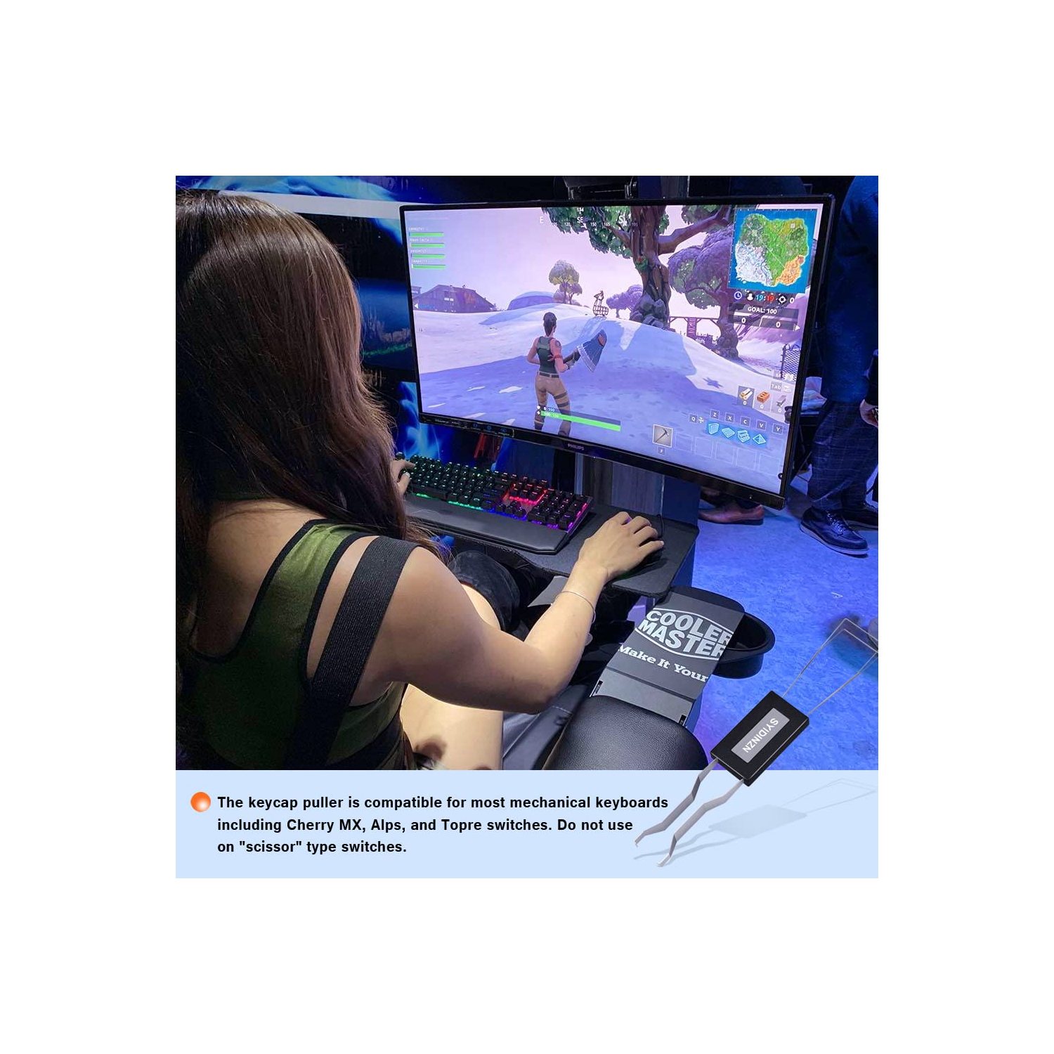 Keycap Puller Stainless Steel Key Removal Tool Keycaps Remover for Mechanical Keyboard Removing Fixing Tools